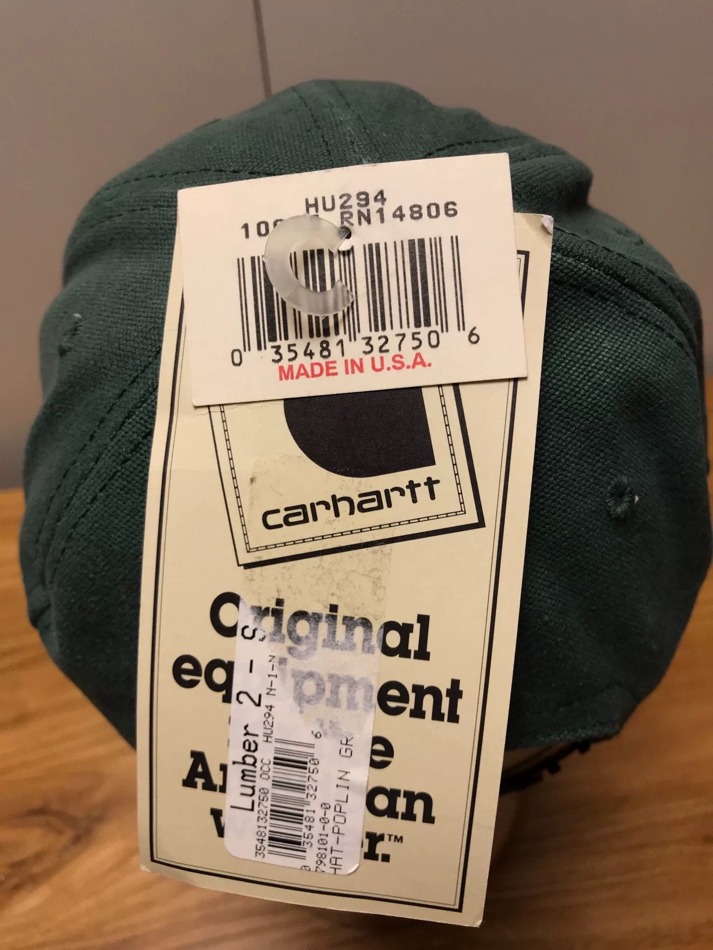Carhartt 80s US Carhartt HU294 Hunter Green Cap Size ONE SIZE - 7 Thumbnail