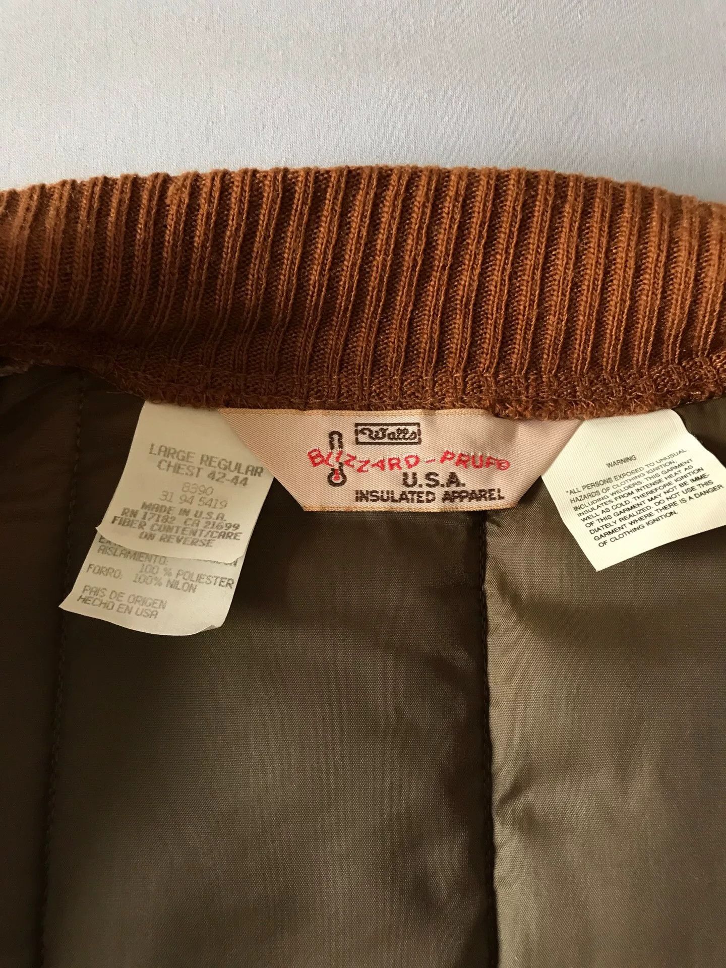 Walls 90s Walls 8390 Brown Canvas Work Vest Size US L / EU 52-54 / 3 - 9 Thumbnail