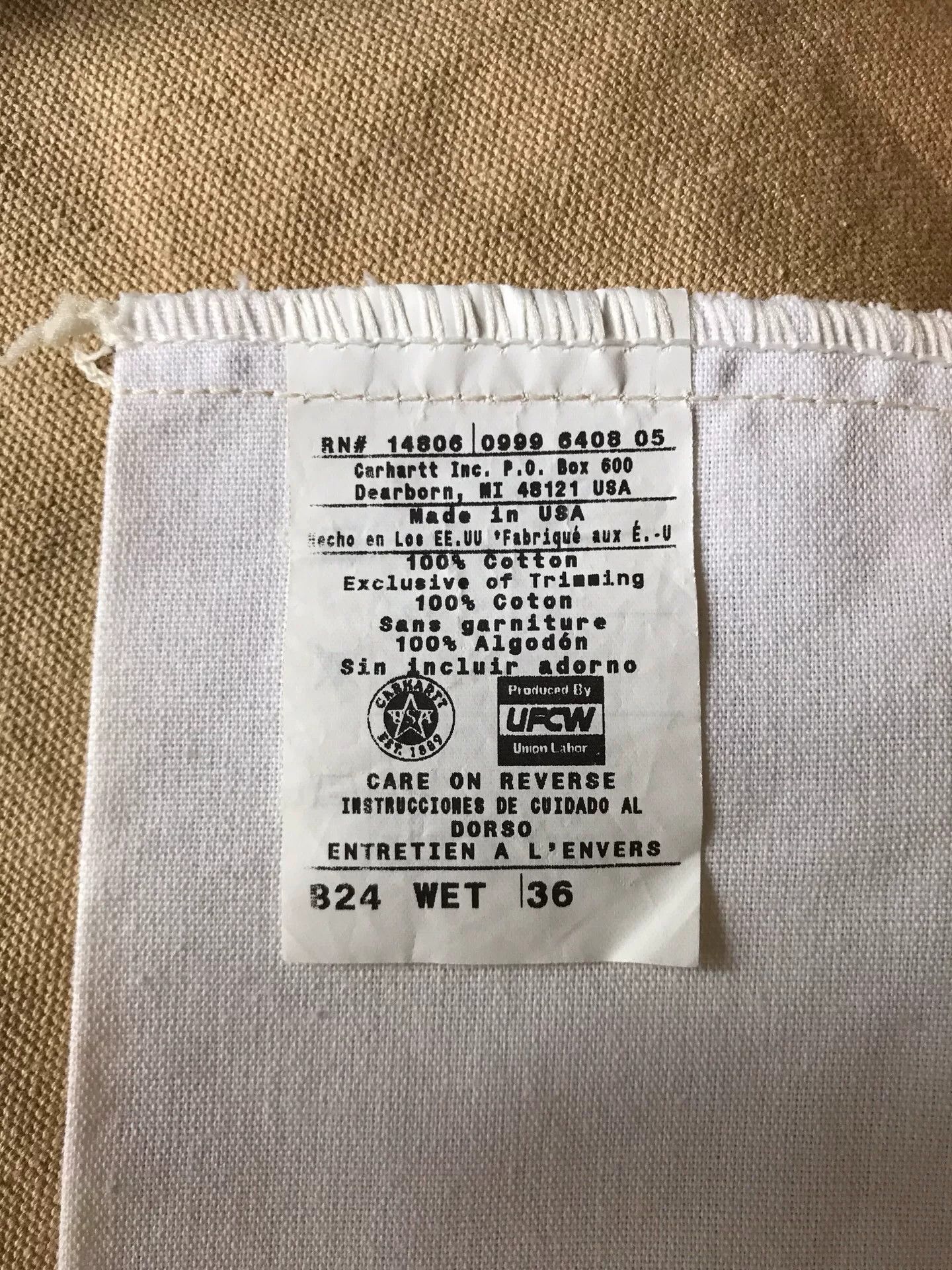 Carhartt 90s US Carhartt B24 Canvas Cargo Shorts Size US 36 / EU 52 - 9 Thumbnail
