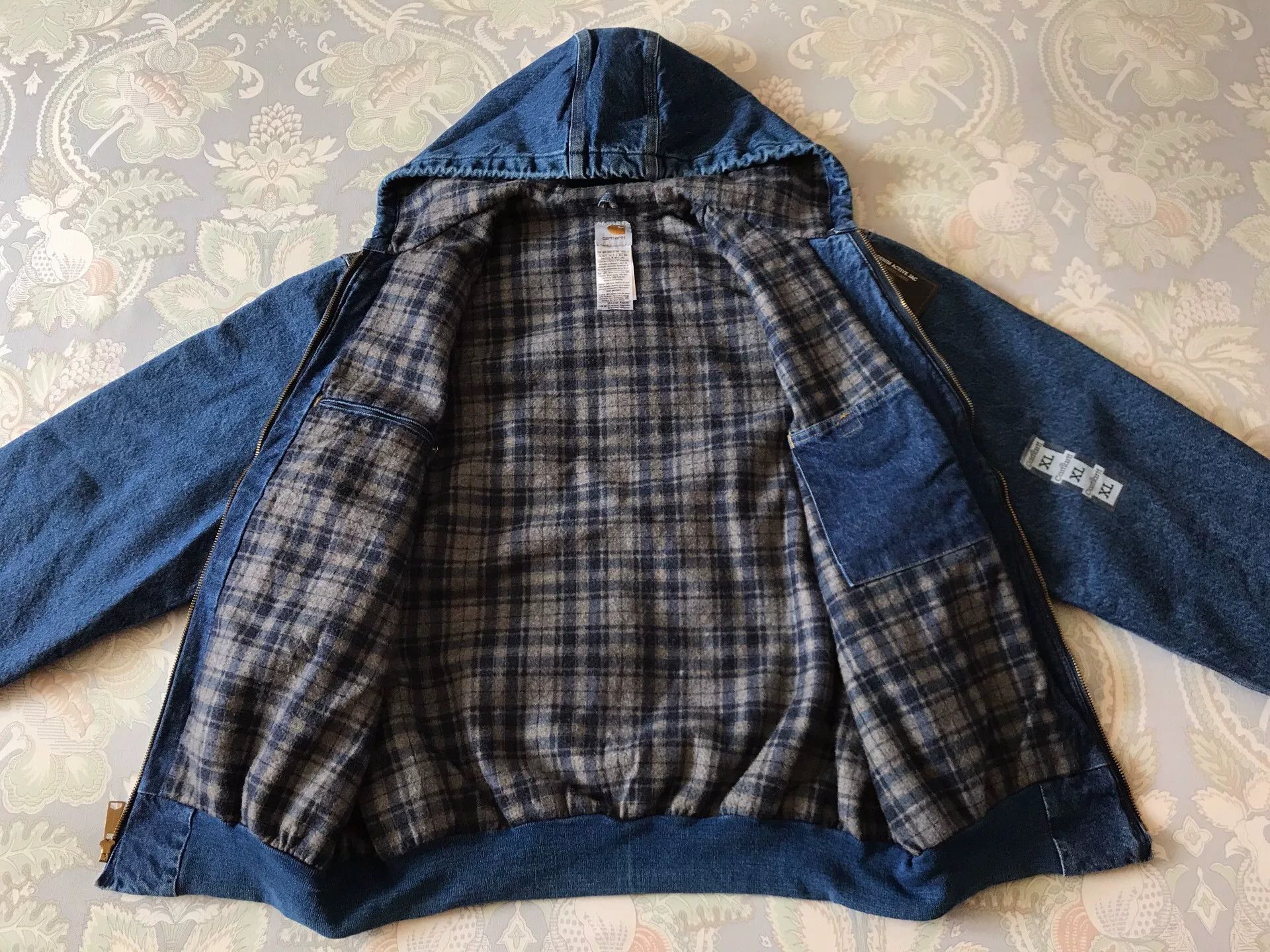 Carhartt Carhartt J139 Hooded Denim Work Jacket Size US XL / EU 56 / 4 - 3 Thumbnail