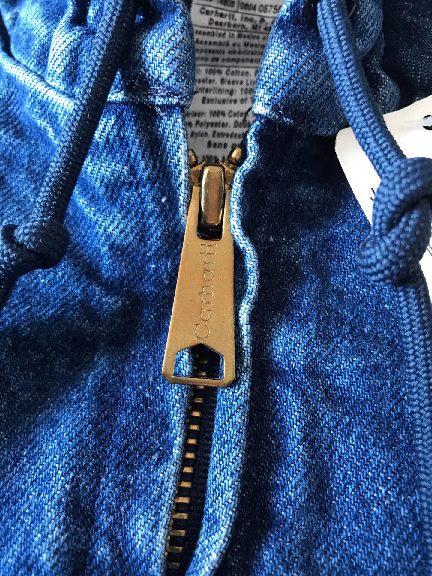 Carhartt Carhartt J139 Hooded Denim Work Jacket Size US XL / EU 56 / 4 - 7 Thumbnail