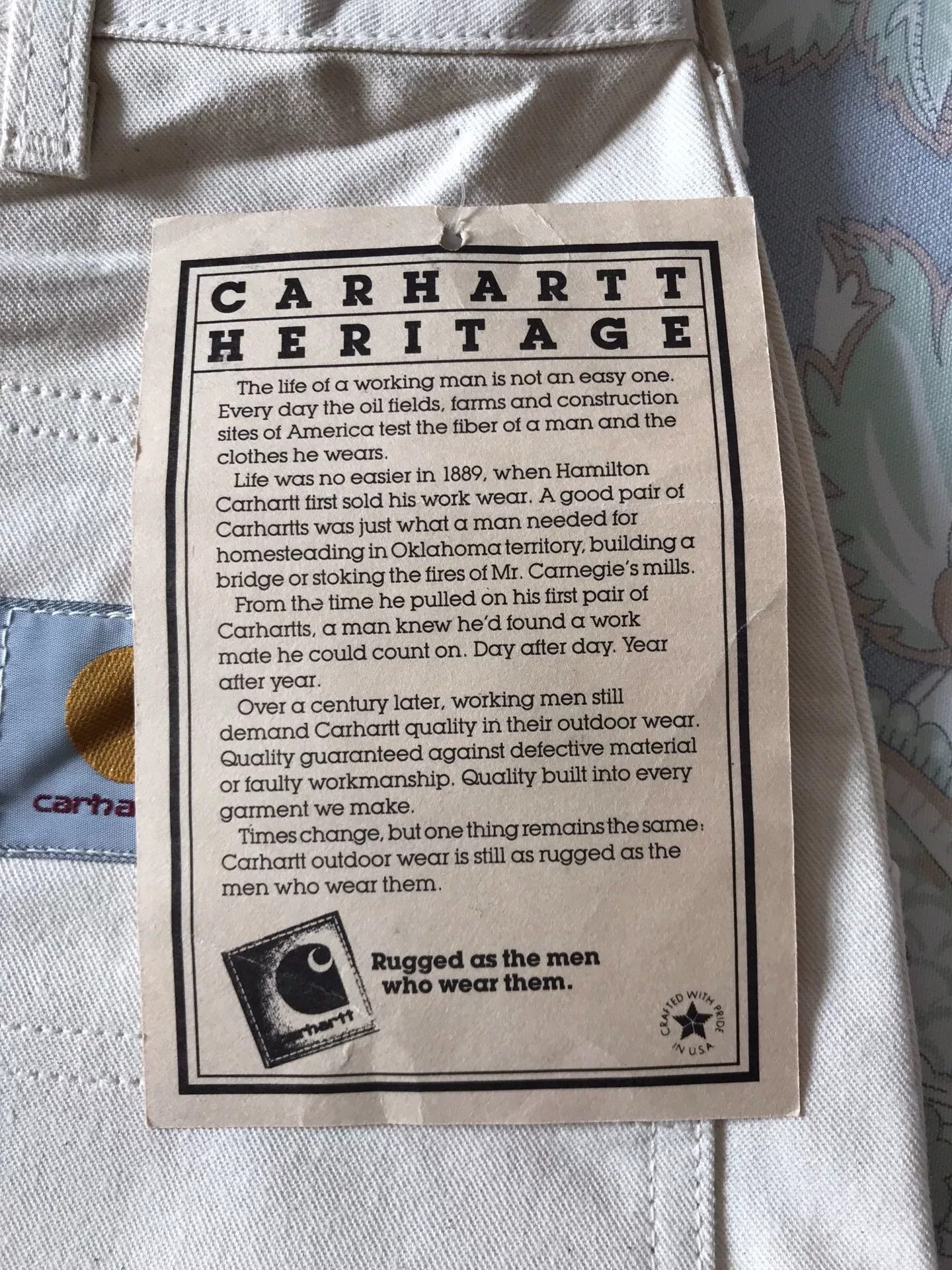 Carhartt 90s Carhartt 72WS White W36L30 Work Pants Size US 36 / EU 52 - 8 Thumbnail