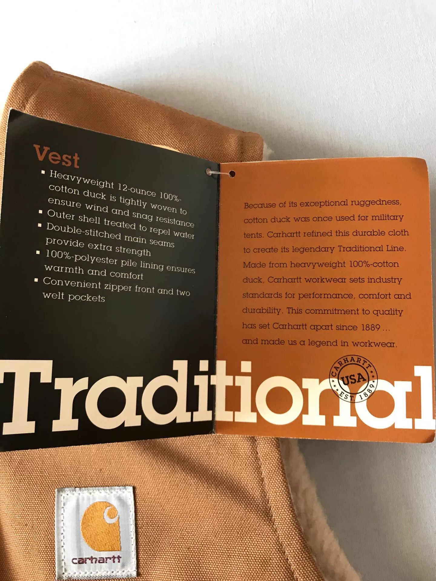 Carhartt Carhartt V03 Sherpa-Lined Canvas Vest Size US L / EU 52-54 / 3 - 8 Thumbnail