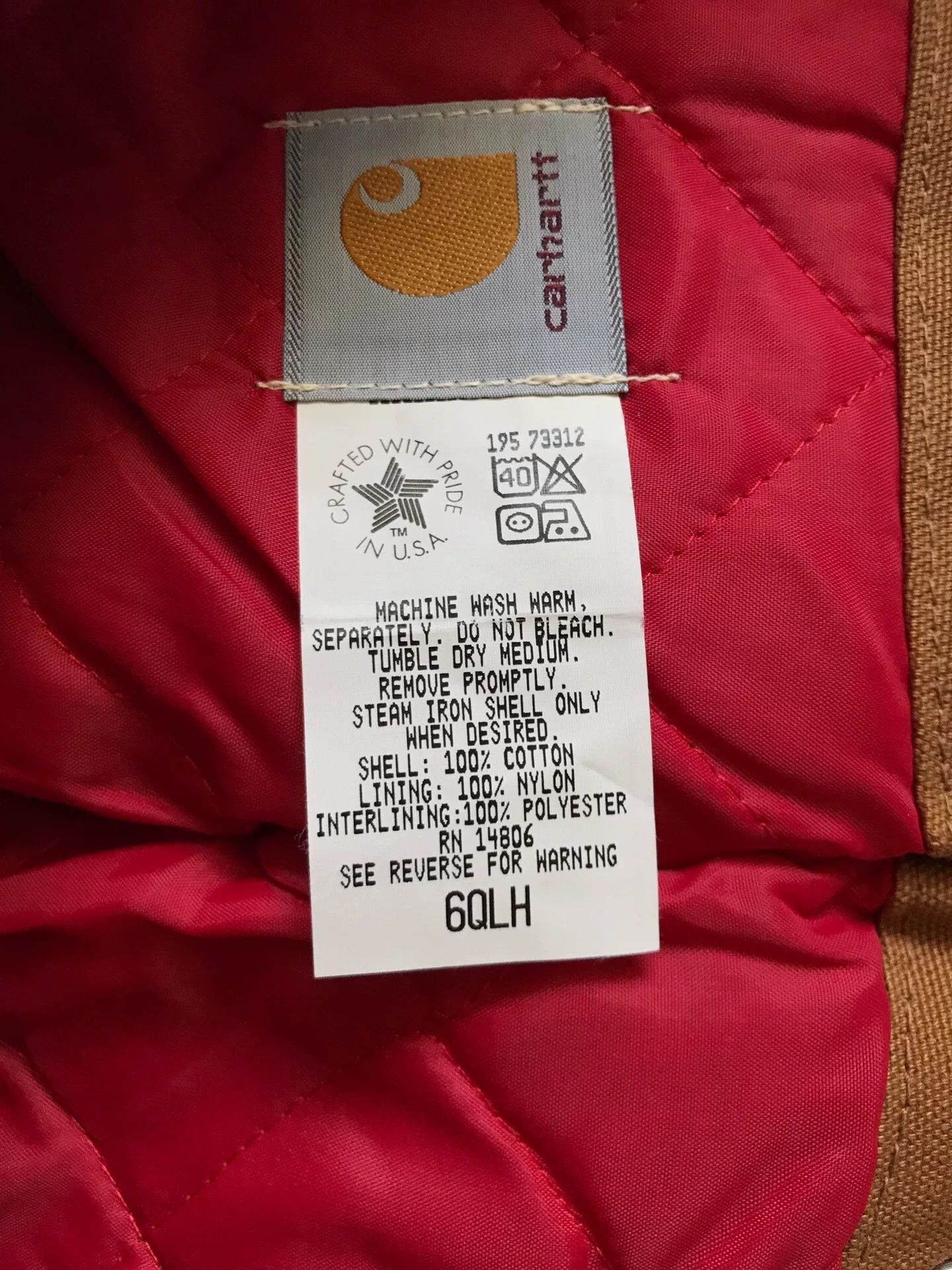 Carhartt 90s Carhartt 6QLH USA Made Size ONE SIZE - 9 Thumbnail
