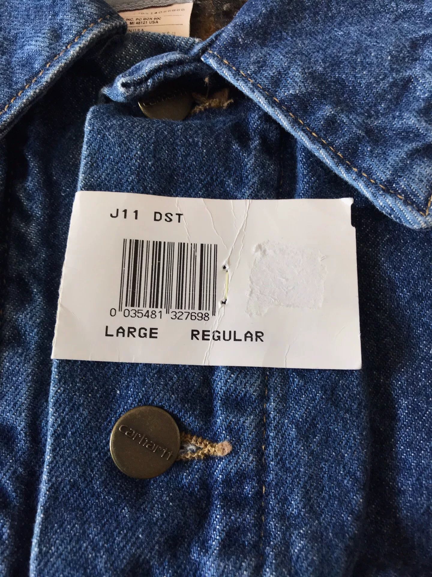 Carhartt Carhartt J11 DST US Made Denim Jacket Size US L / EU 52-54 / 3 - 8 Thumbnail