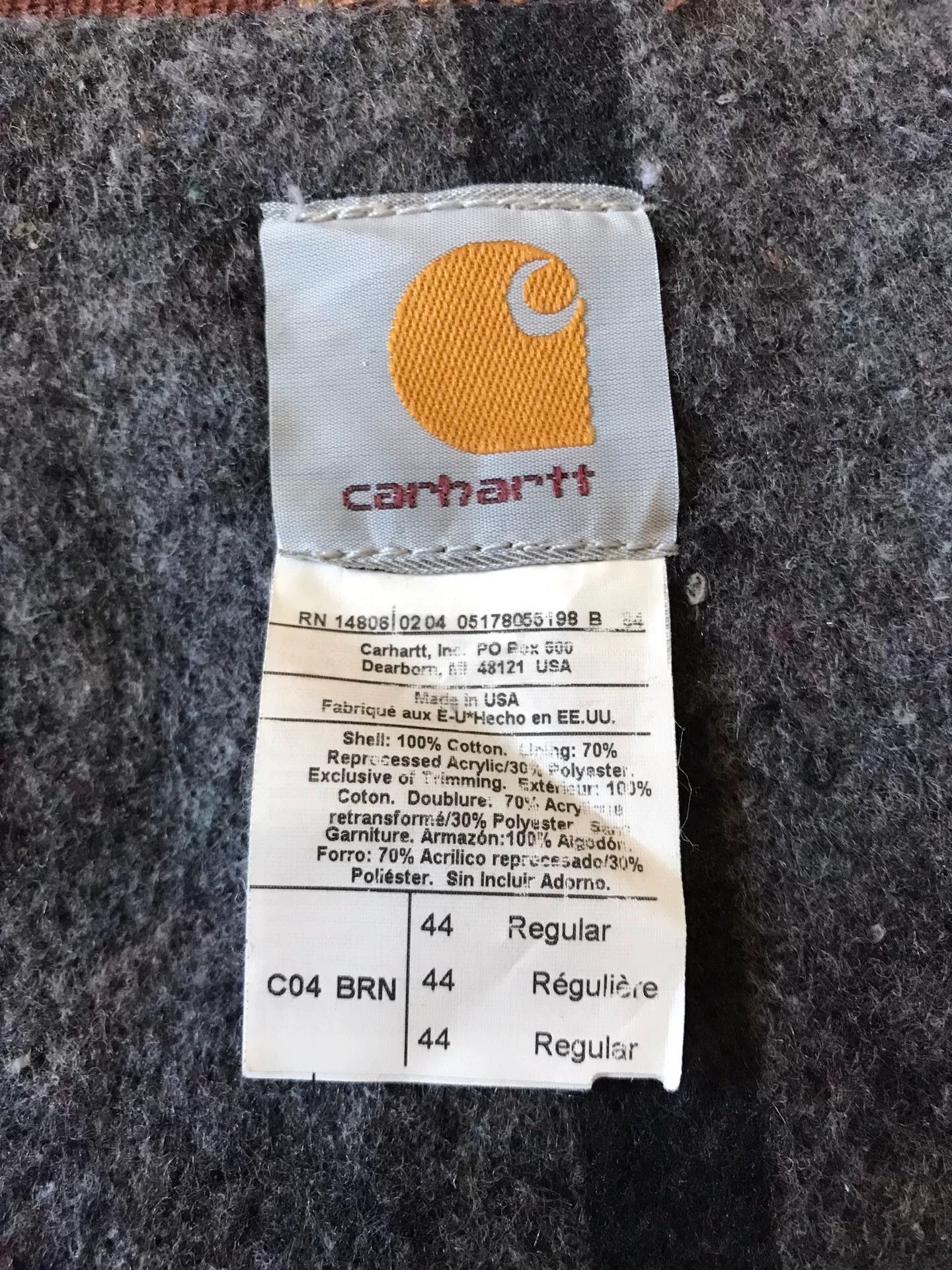 Carhartt Carhartt C04 BRN Canvas Work Jacket Size US S / EU 44-46 / 1 - 9 Thumbnail