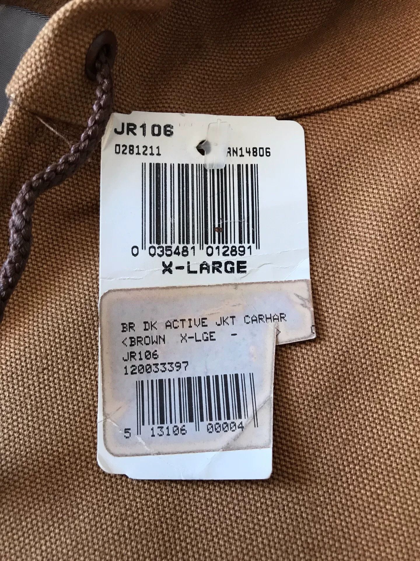 Carhartt 90s Carhartt JR106 Brown XL Hooded Jacket Size US XL / EU 56 / 4 - 8 Thumbnail