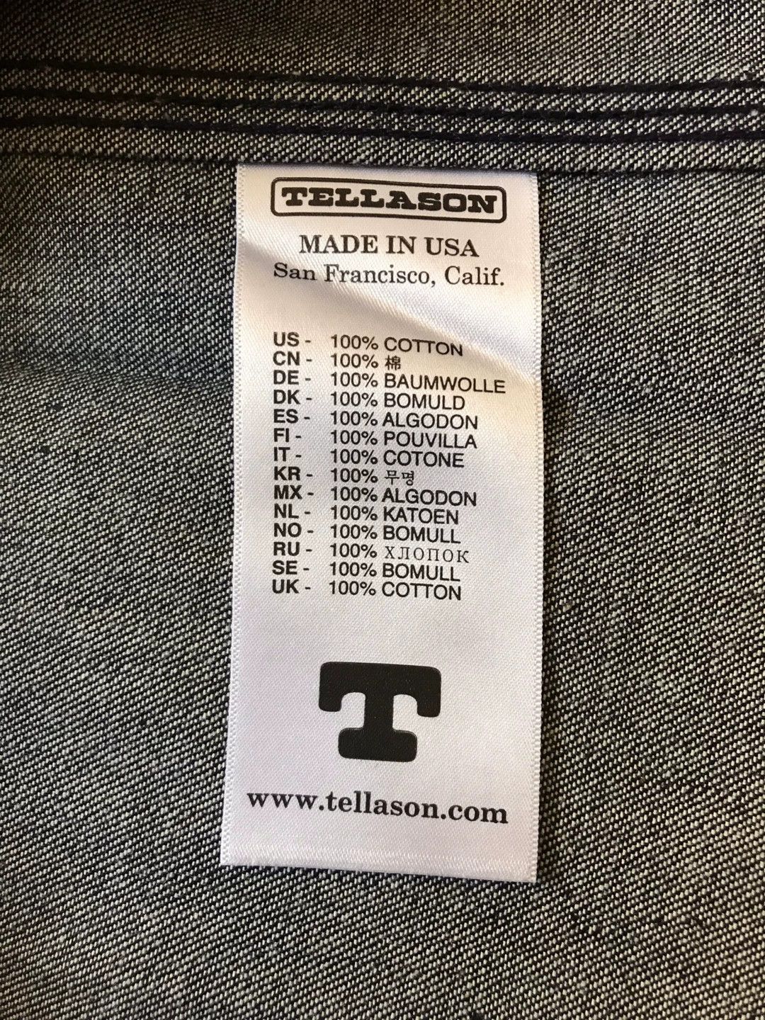 Tellason Tellason White Oak Denim Work Shirt Size US S / EU 44-46 / 1 - 9 Thumbnail
