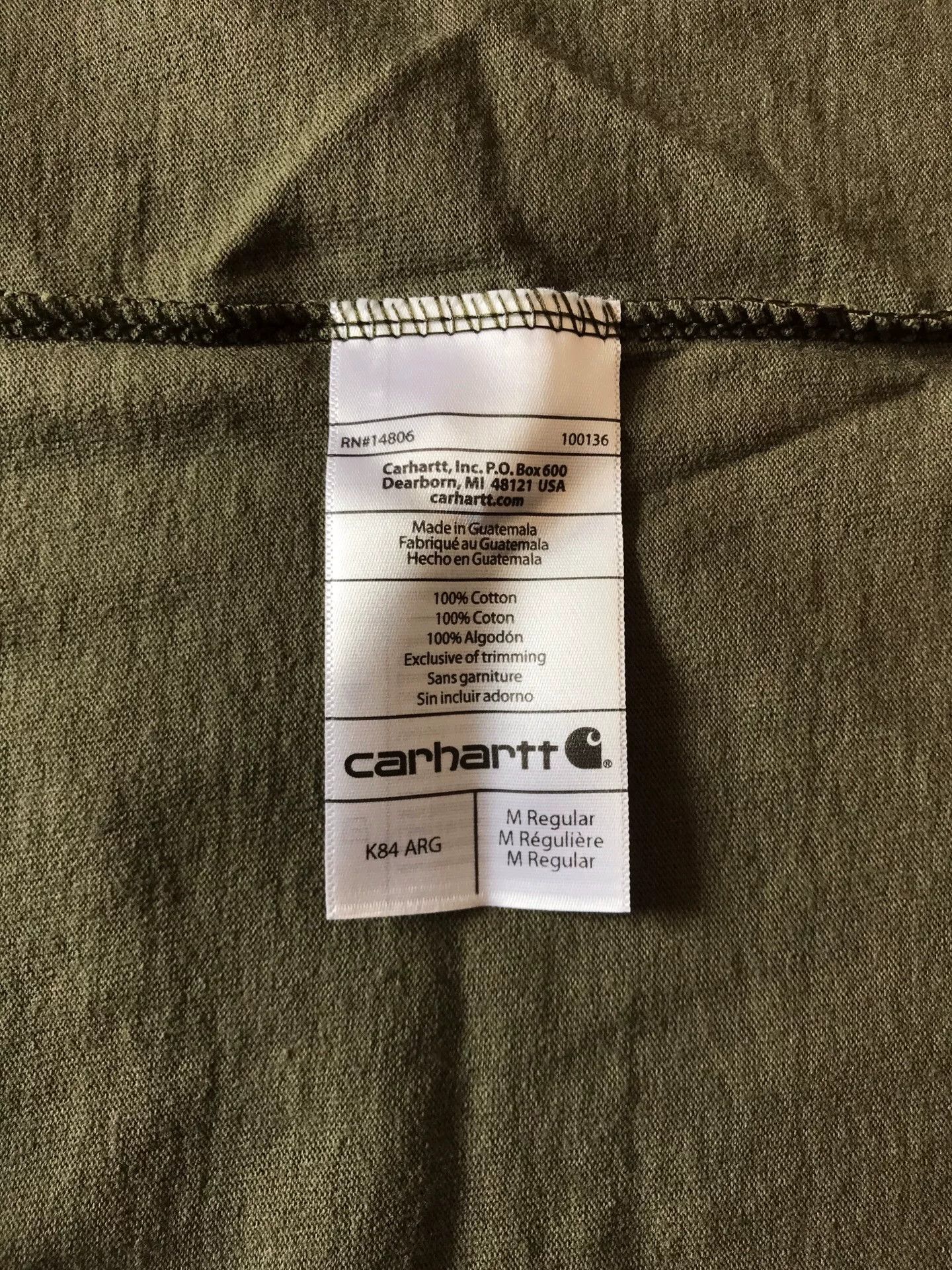 Carhartt Carhartt K84 ARG Henley Short Sleeve T-Shirt Size US M / EU 48-50 / 2 - 8 Thumbnail
