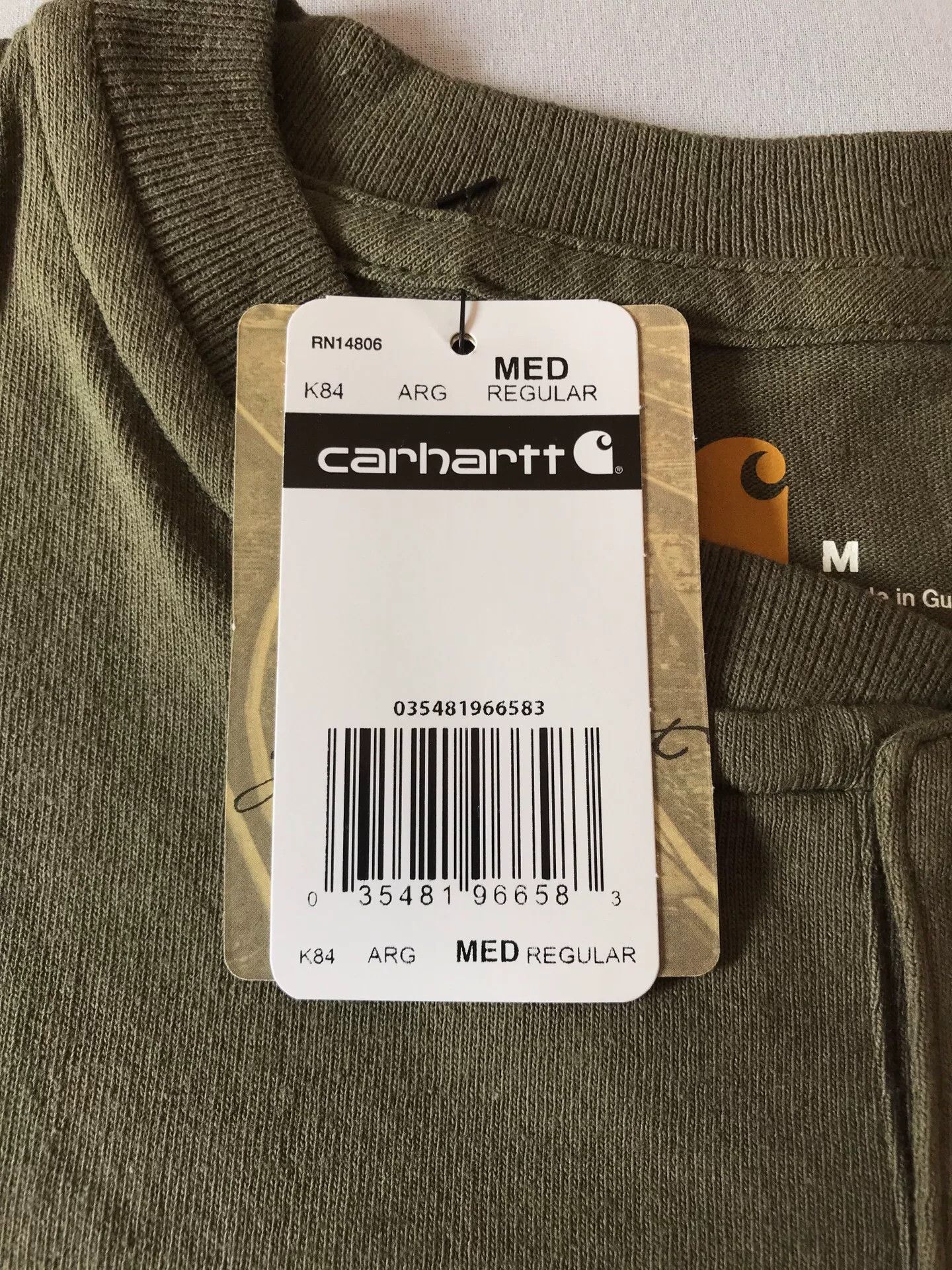 Carhartt Carhartt K84 ARG Henley Short Sleeve T-Shirt Size US M / EU 48-50 / 2 - 7 Thumbnail