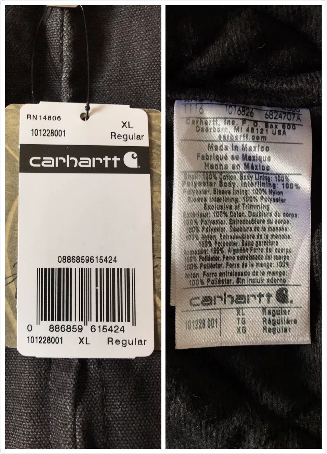 Carhartt Carhartt 101228 Washed Canvas Work Jacket Size US XL / EU 56 / 4 - 8 Thumbnail