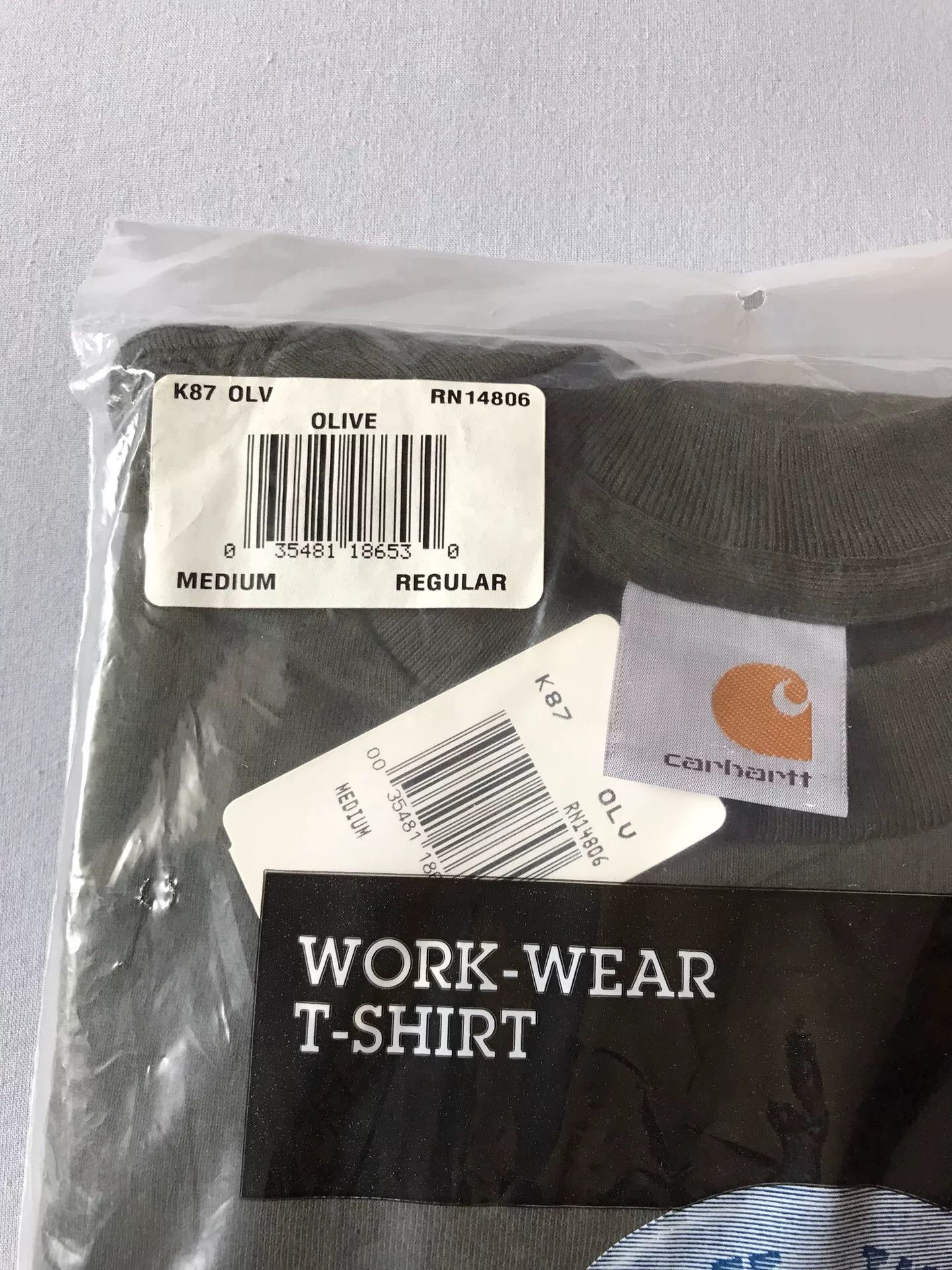 Carhartt Carhartt K87 Olive Short Sleeve T-Shirt Size US M / EU 48-50 / 2 - 9 Thumbnail
