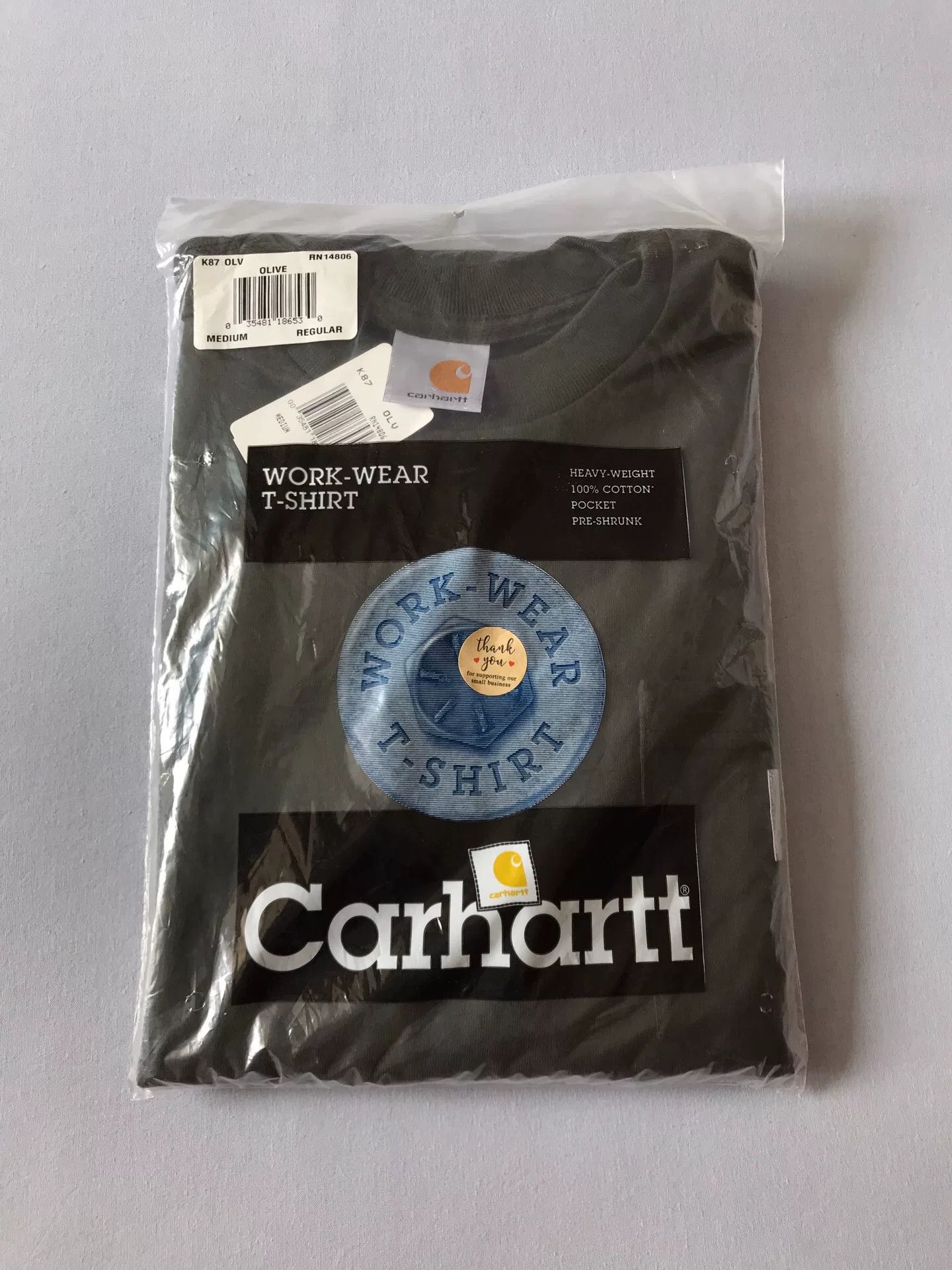 Carhartt Carhartt K87 Olive Short Sleeve T-Shirt Size US M / EU 48-50 / 2 - 7 Thumbnail