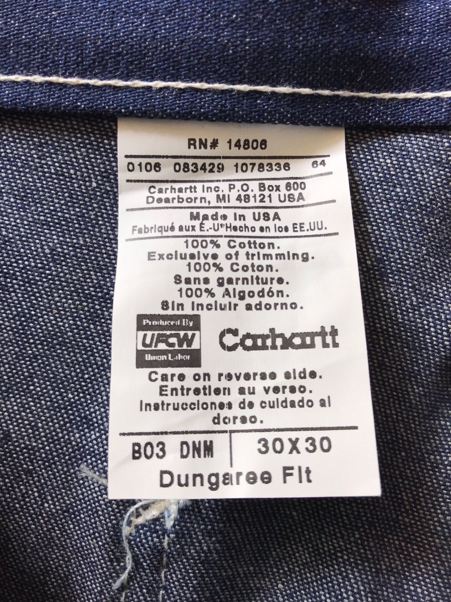 Carhartt Carhartt B03 Raw Denim Jeans W30L30 Size US 30 / EU 46 - 9 Thumbnail