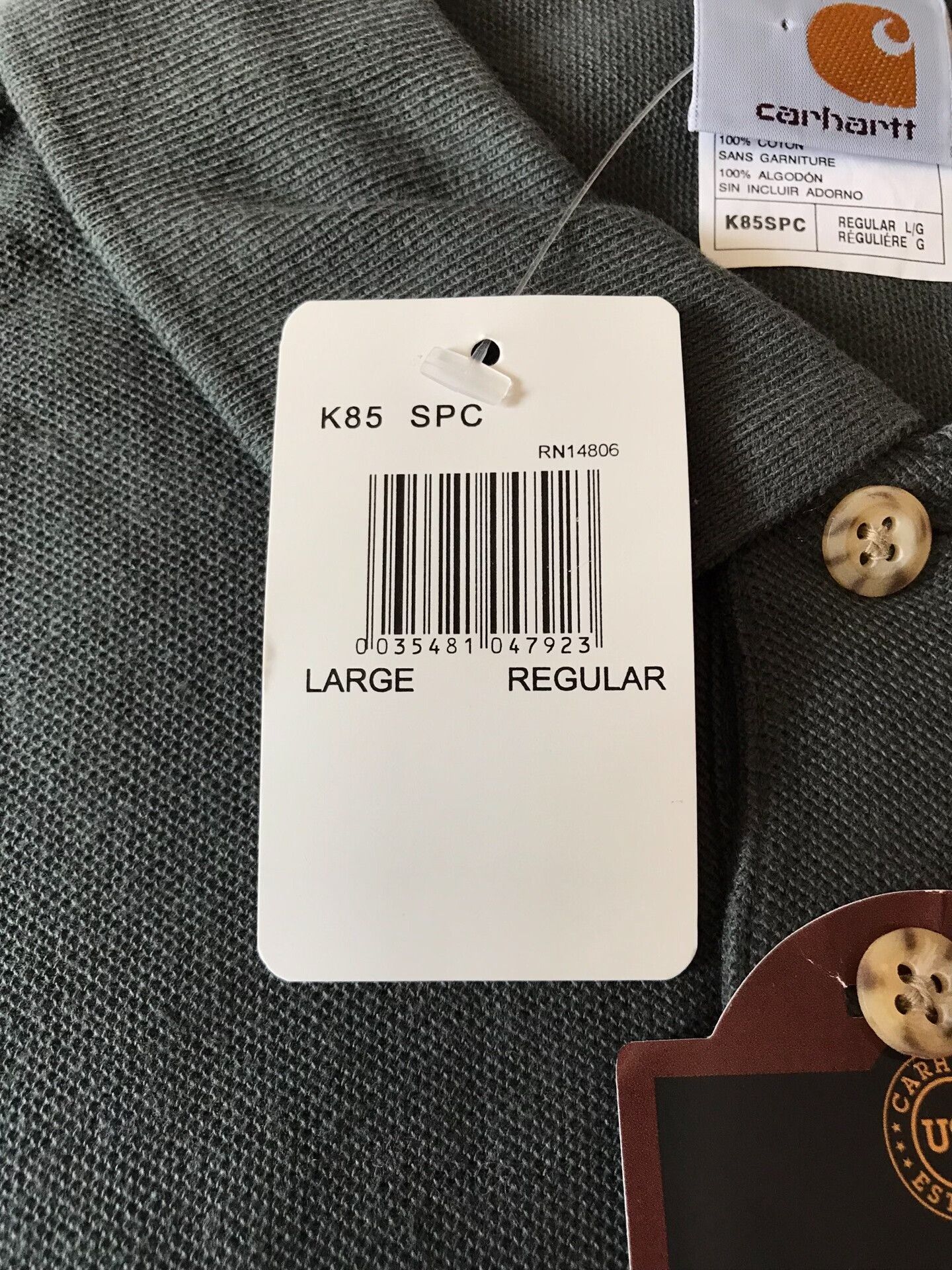 Carhartt Carhartt K85 SPC Short Sleeve Polo Size US L / EU 52-54 / 3 - 8 Thumbnail