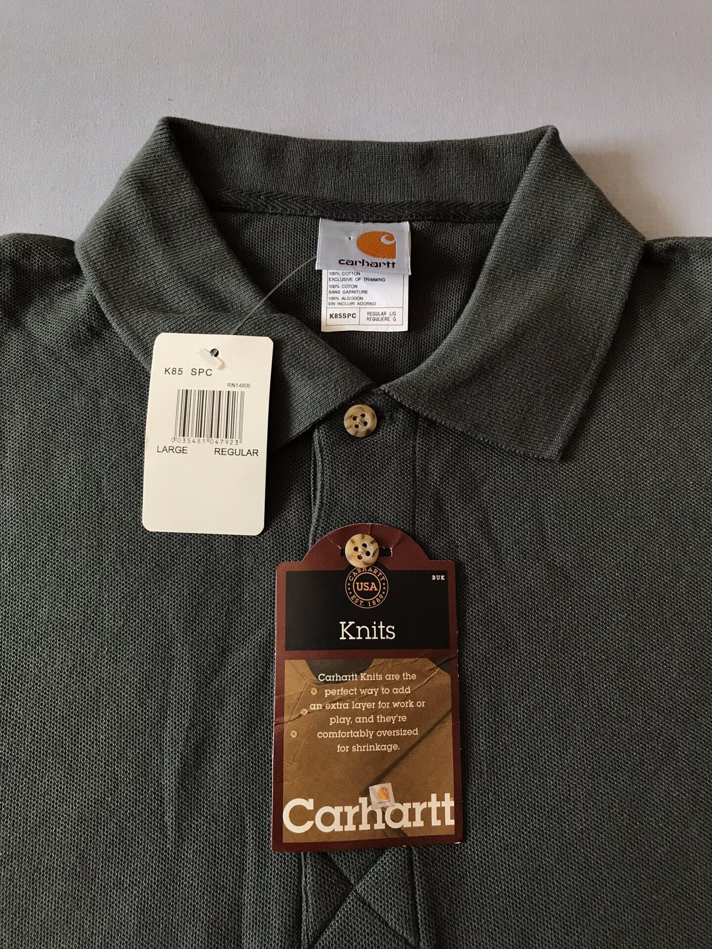 Carhartt Carhartt K85 SPC Short Sleeve Polo Size US L / EU 52-54 / 3 - 3 Thumbnail