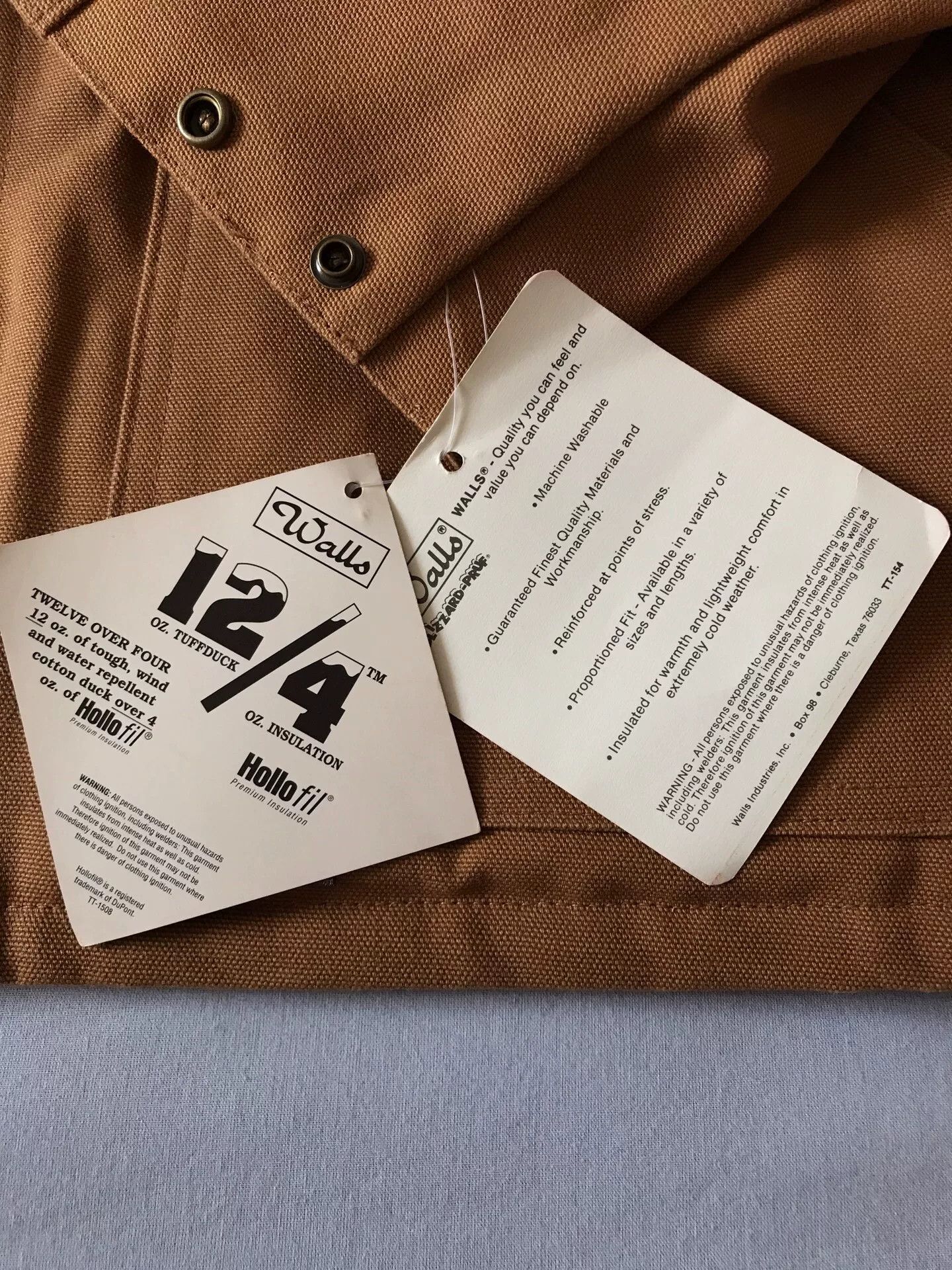 Walls 90s US-Made Walls Classic Brown Canvas Jacket Size US XL / EU 56 / 4 - 8 Thumbnail