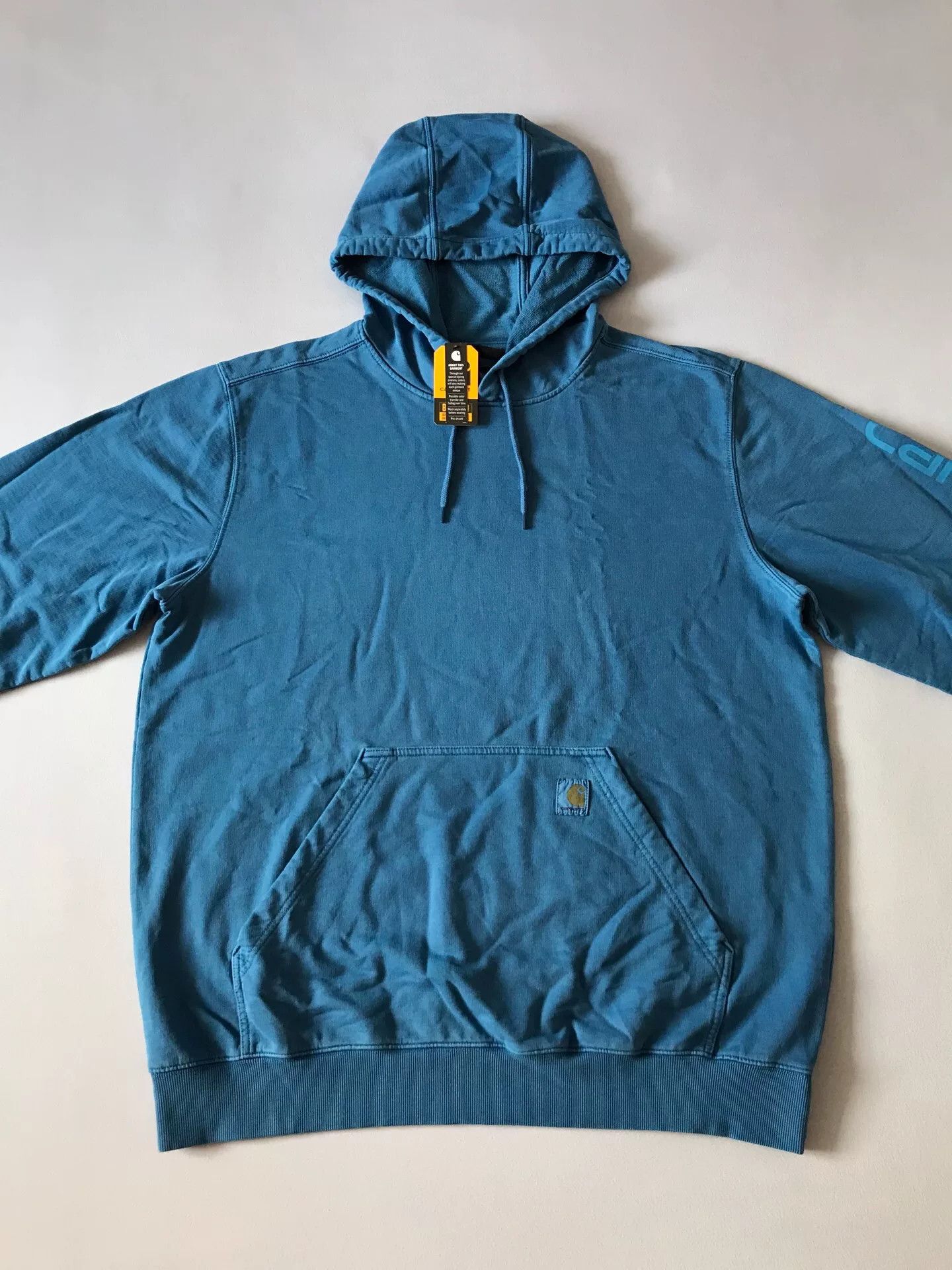Carhartt Carhartt 106253 Distressed Blue Hoodie Size US L / EU 52-54 / 3 - 3 Thumbnail
