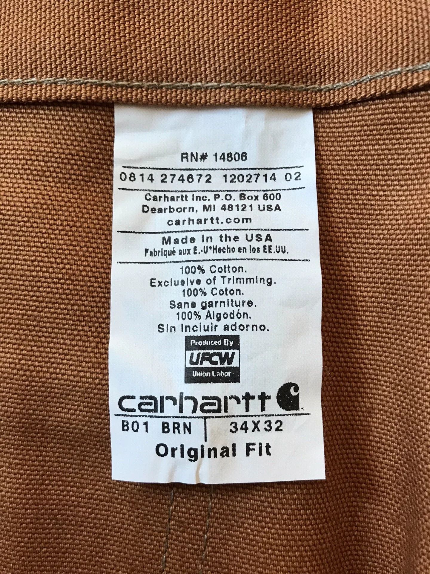 Carhartt Carhartt 125th Anniversary B01 Work Pants Size US 34 / EU 50 - 9 Thumbnail