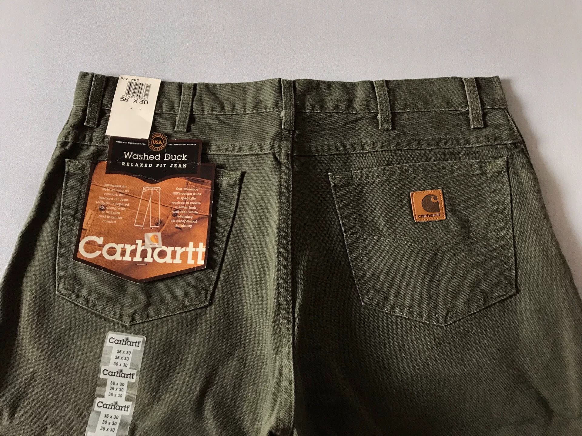Carhartt 90s Carhartt B72 Moss Green Cargo Pants Size US 36 / EU 52 - 5 Thumbnail