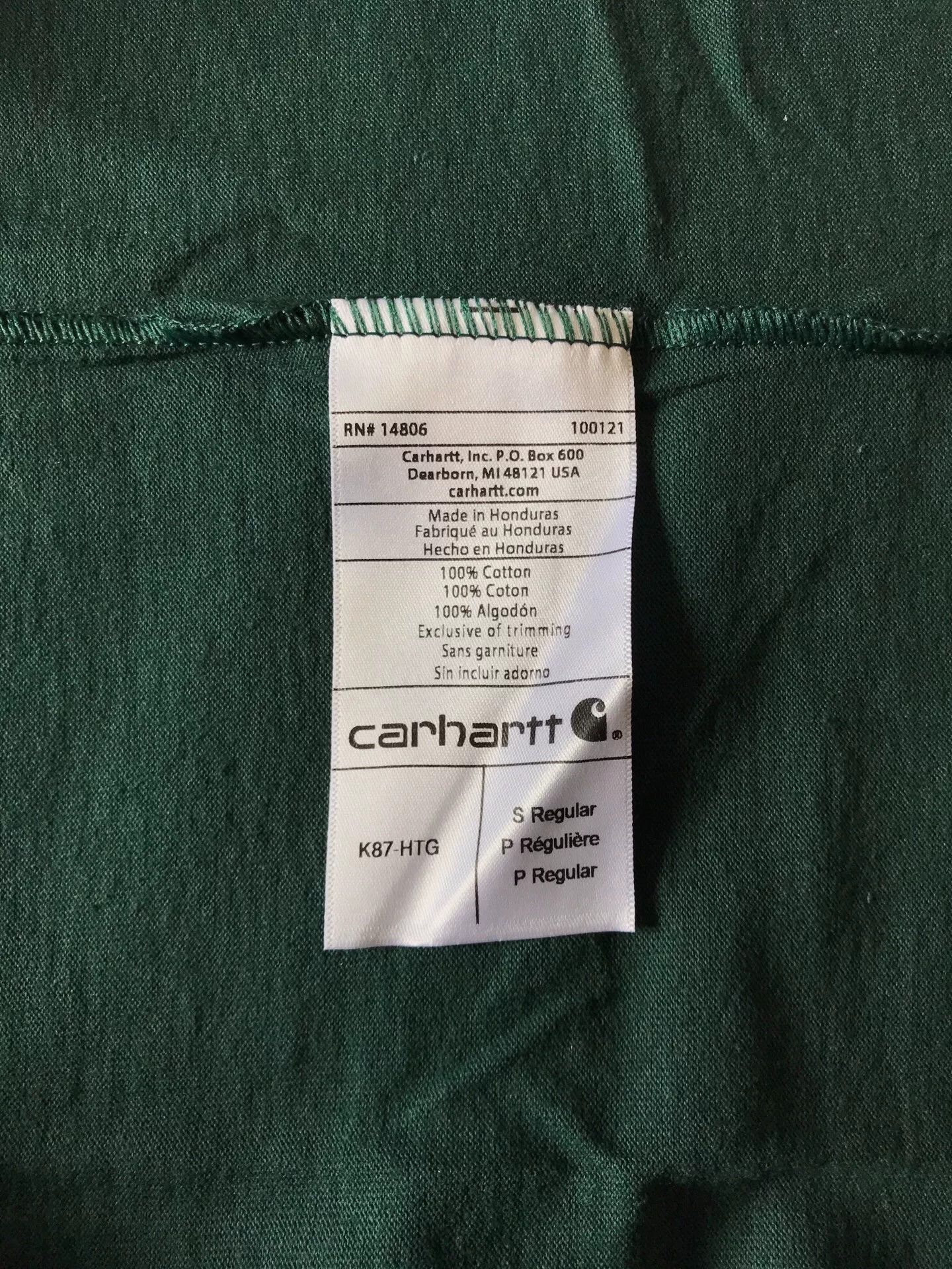 Carhartt Carhartt K87 Hunter Green Short Sleeve T-shirt Size US S / EU 44-46 / 1 - 8 Thumbnail