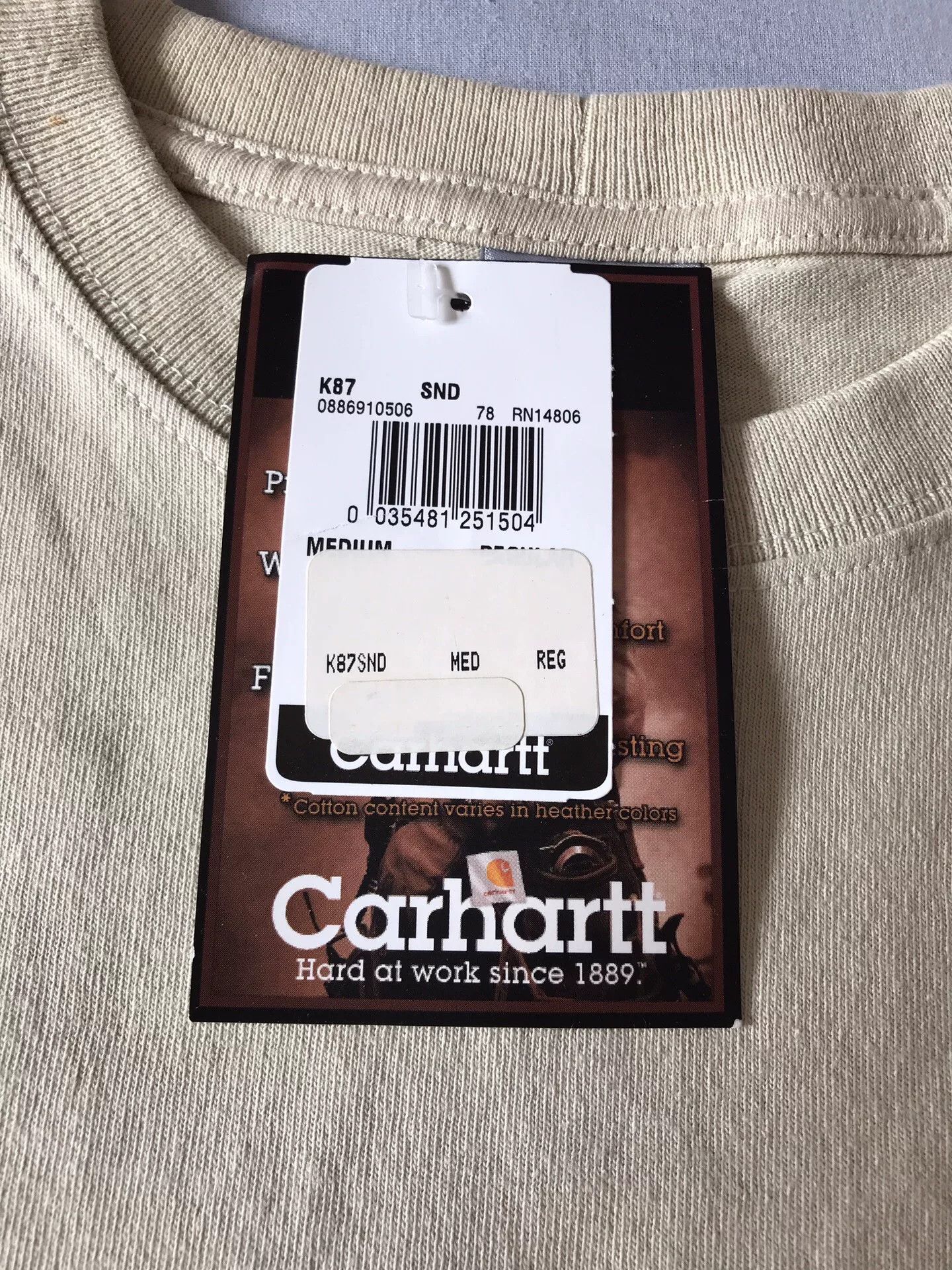 Carhartt Carhartt K87 Short Sleeve T-Shirt Size US M / EU 48-50 / 2 - 7 Thumbnail