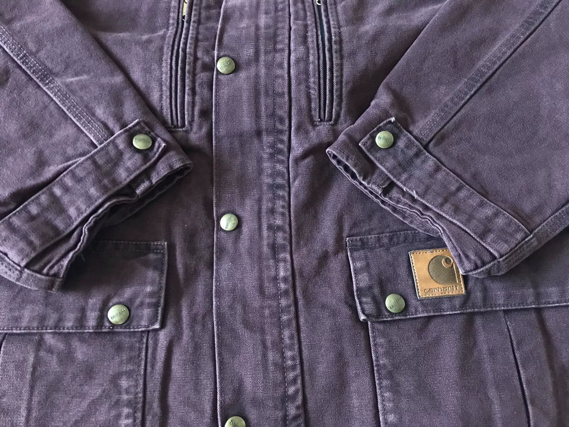 Carhartt 90s Carhartt C10 BRG Burgundy XL Work Jacket Size US XL / EU 56 / 4 - 5 Thumbnail