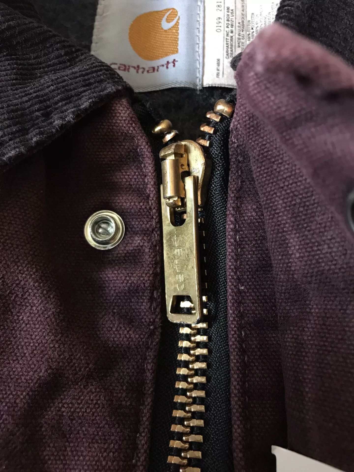 Carhartt 90s Carhartt C10 BRG Burgundy XL Work Jacket Size US XL / EU 56 / 4 - 6 Thumbnail