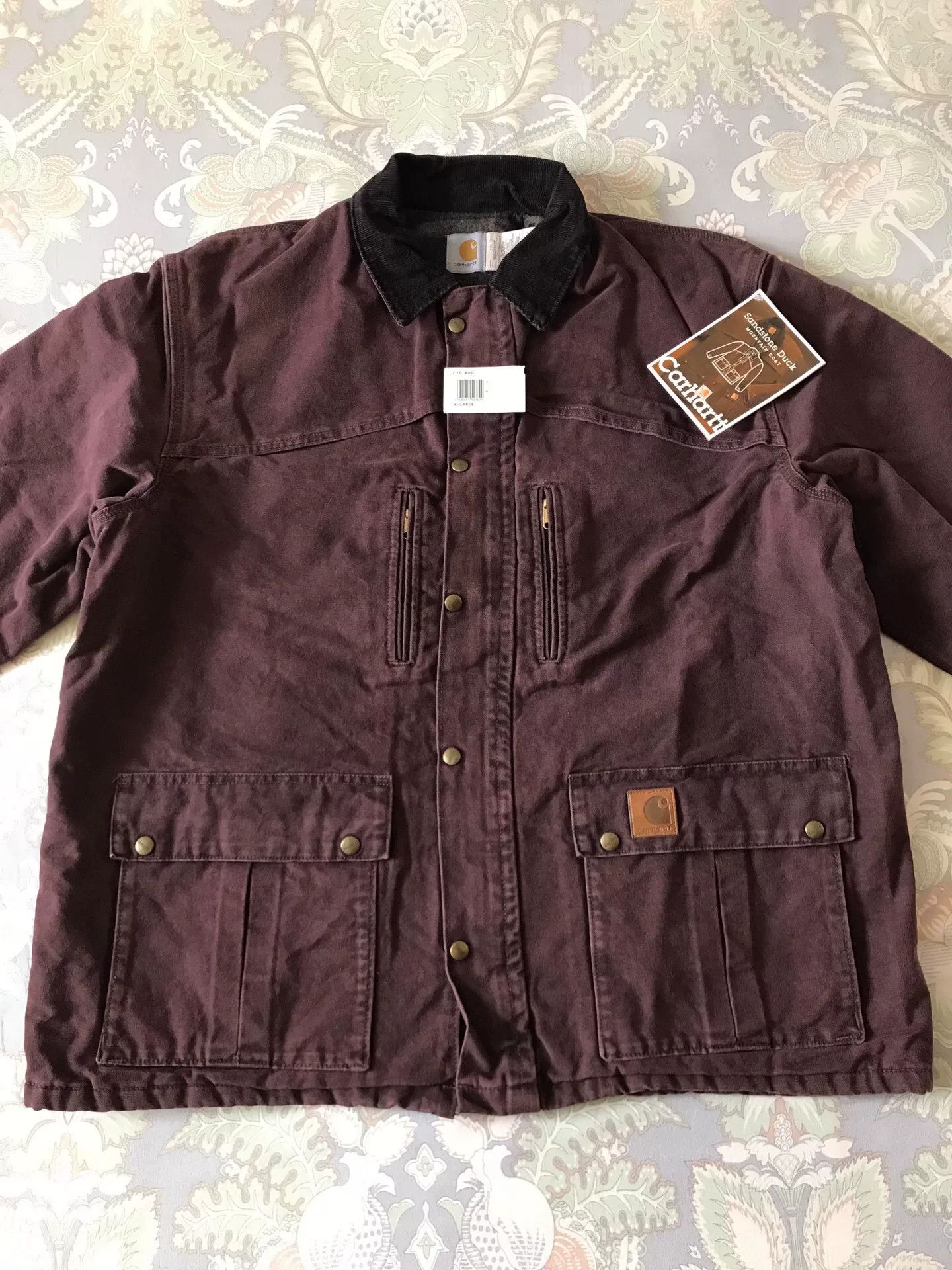 Carhartt 90s Carhartt C10 BRG Burgundy XL Work Jacket Size US XL / EU 56 / 4 - 4 Thumbnail