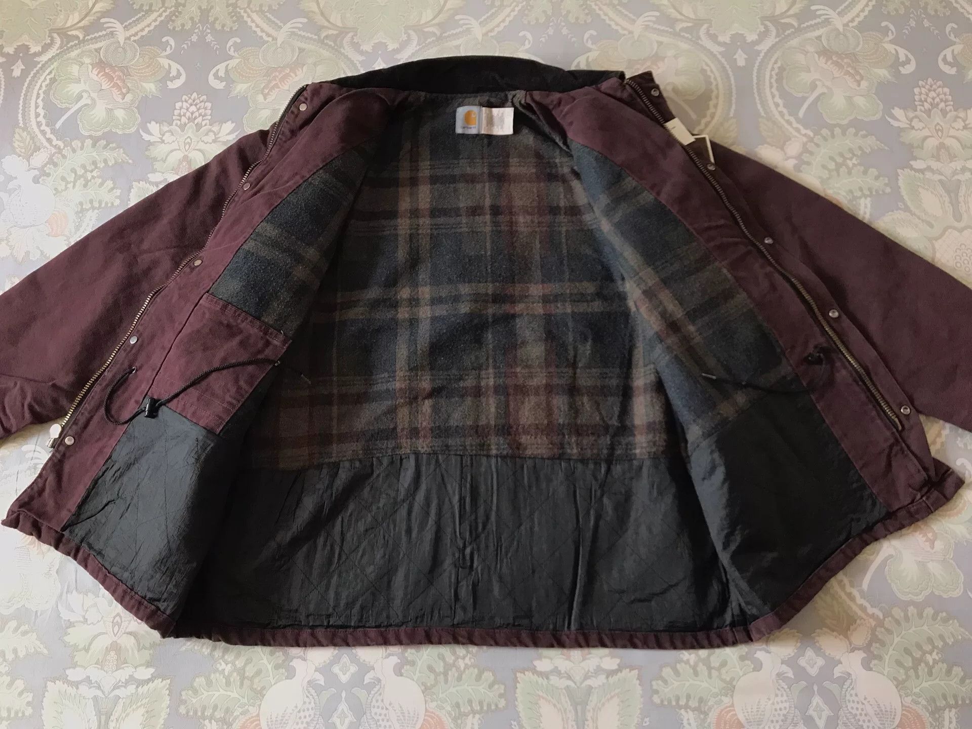 Carhartt 90s Carhartt C10 BRG Burgundy XL Work Jacket Size US XL / EU 56 / 4 - 3 Thumbnail