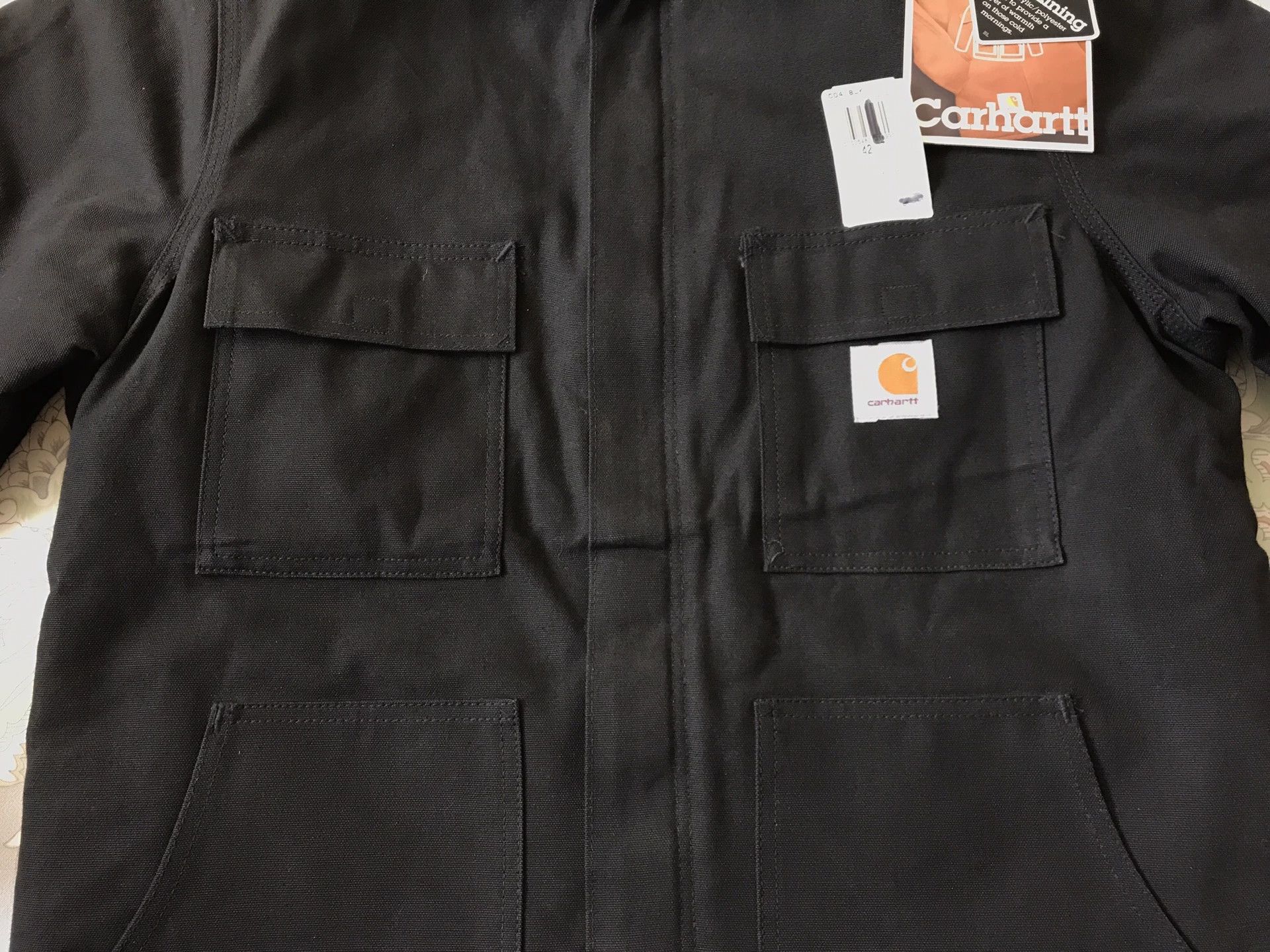 Carhartt Carhartt C04 BLK 42-TALL Canvas Jacket Size US XS / EU 42 / 0 - 4 Thumbnail
