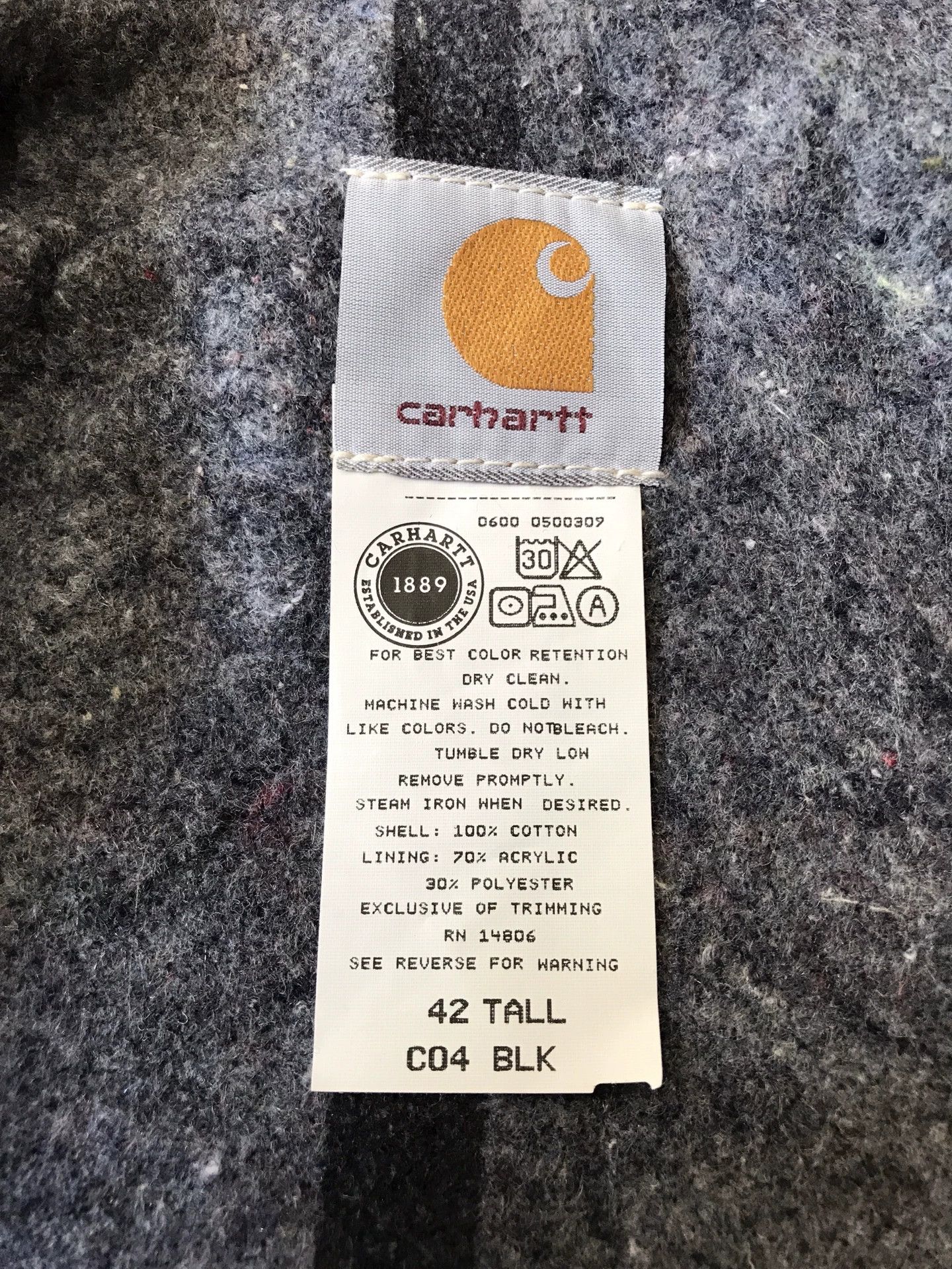 Carhartt Carhartt C04 BLK 42-TALL Canvas Jacket Size US XS / EU 42 / 0 - 8 Thumbnail
