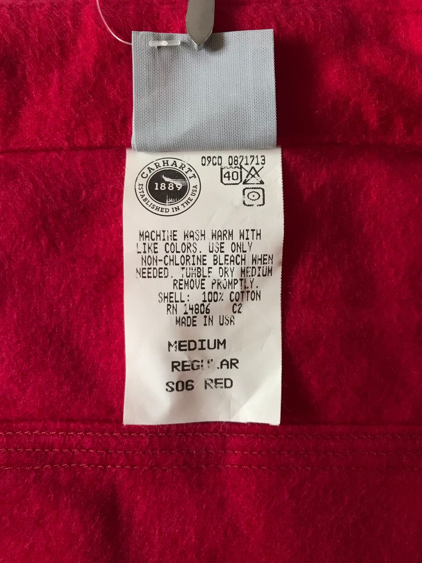 Carhartt Carhartt S06 Red Flannel Work Shirt M Size US M / EU 48-50 / 2 - 9 Thumbnail