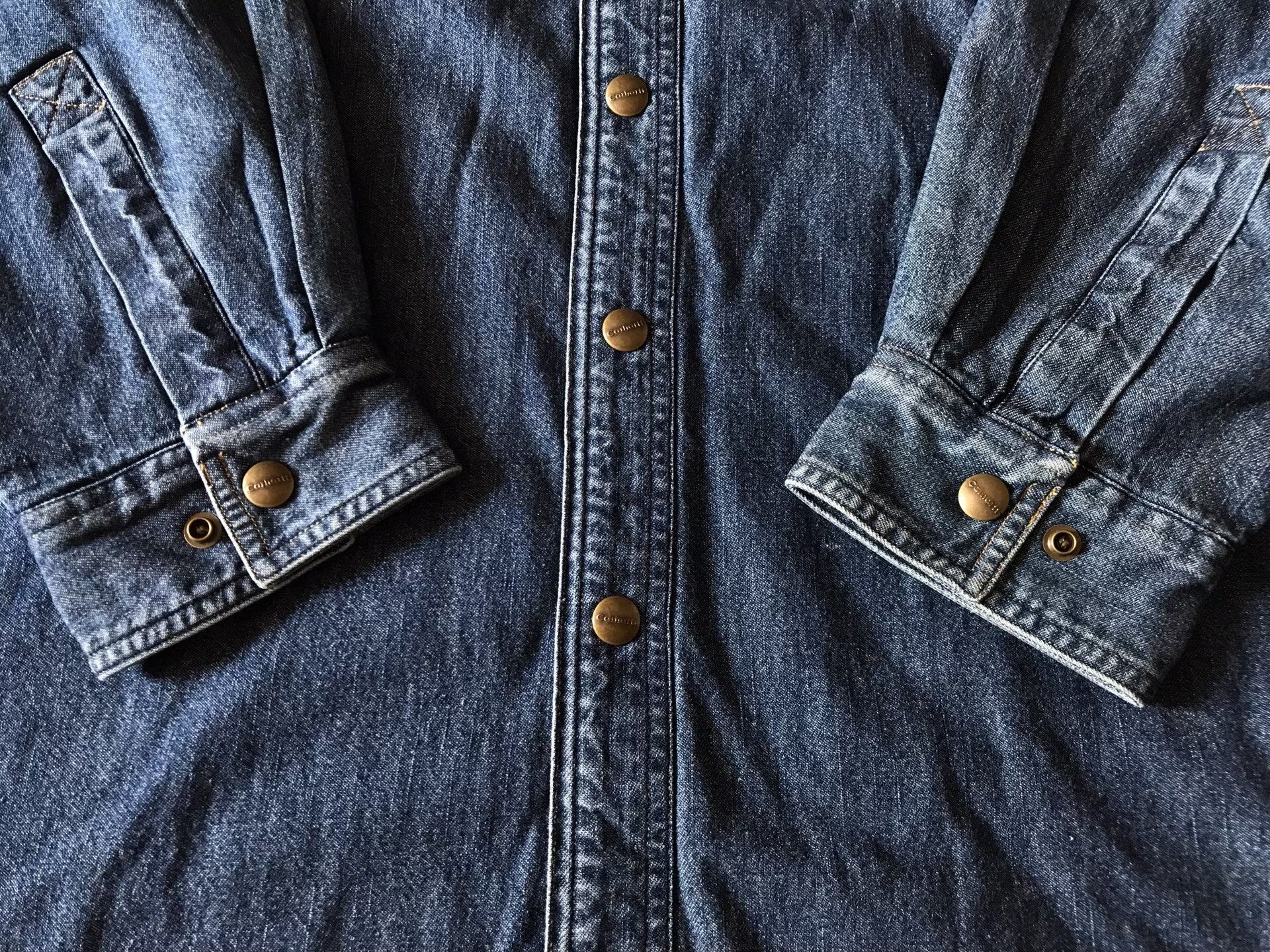 Carhartt Carhartt S115 Washed Denim Shirt Jacket Size US L / EU 52-54 / 3 - 5 Thumbnail
