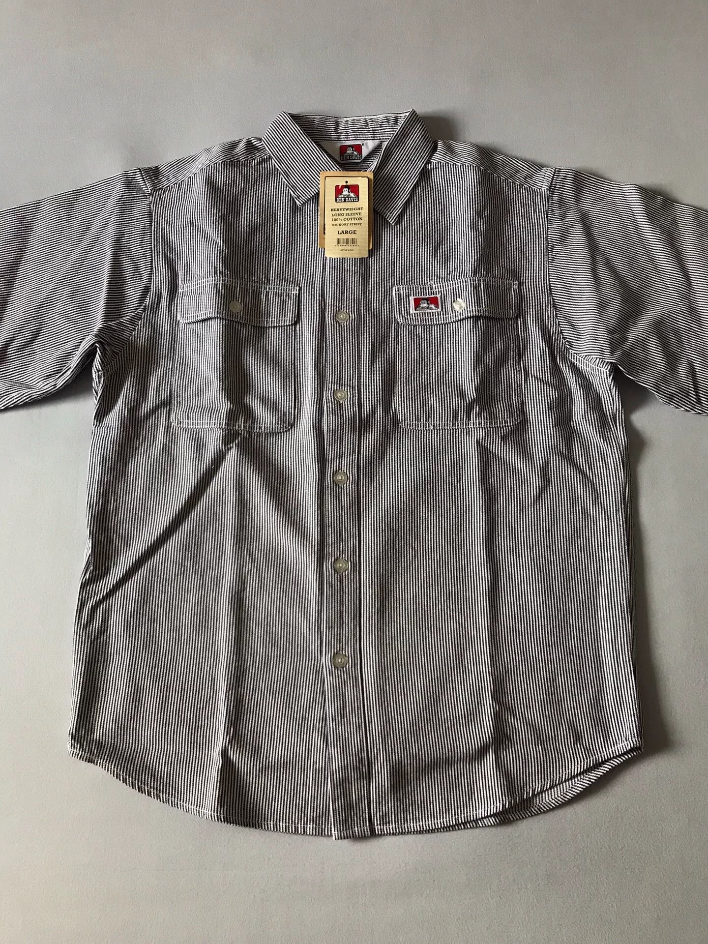Ben Davis Ben Davis 237 Walnut Stripe Long Sleeve Shirt Size US L / EU 52-54 / 3 - 3 Thumbnail