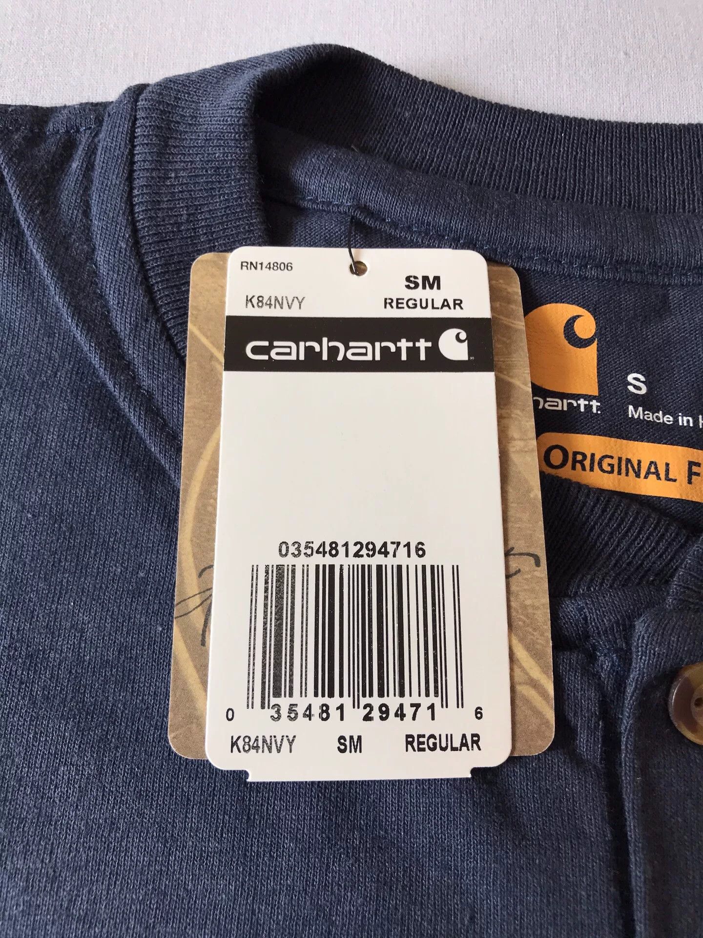 Carhartt Carhartt K84 Henry Neck Short Sleeve T-Shirt Size US S / EU 44-46 / 1 - 7 Thumbnail