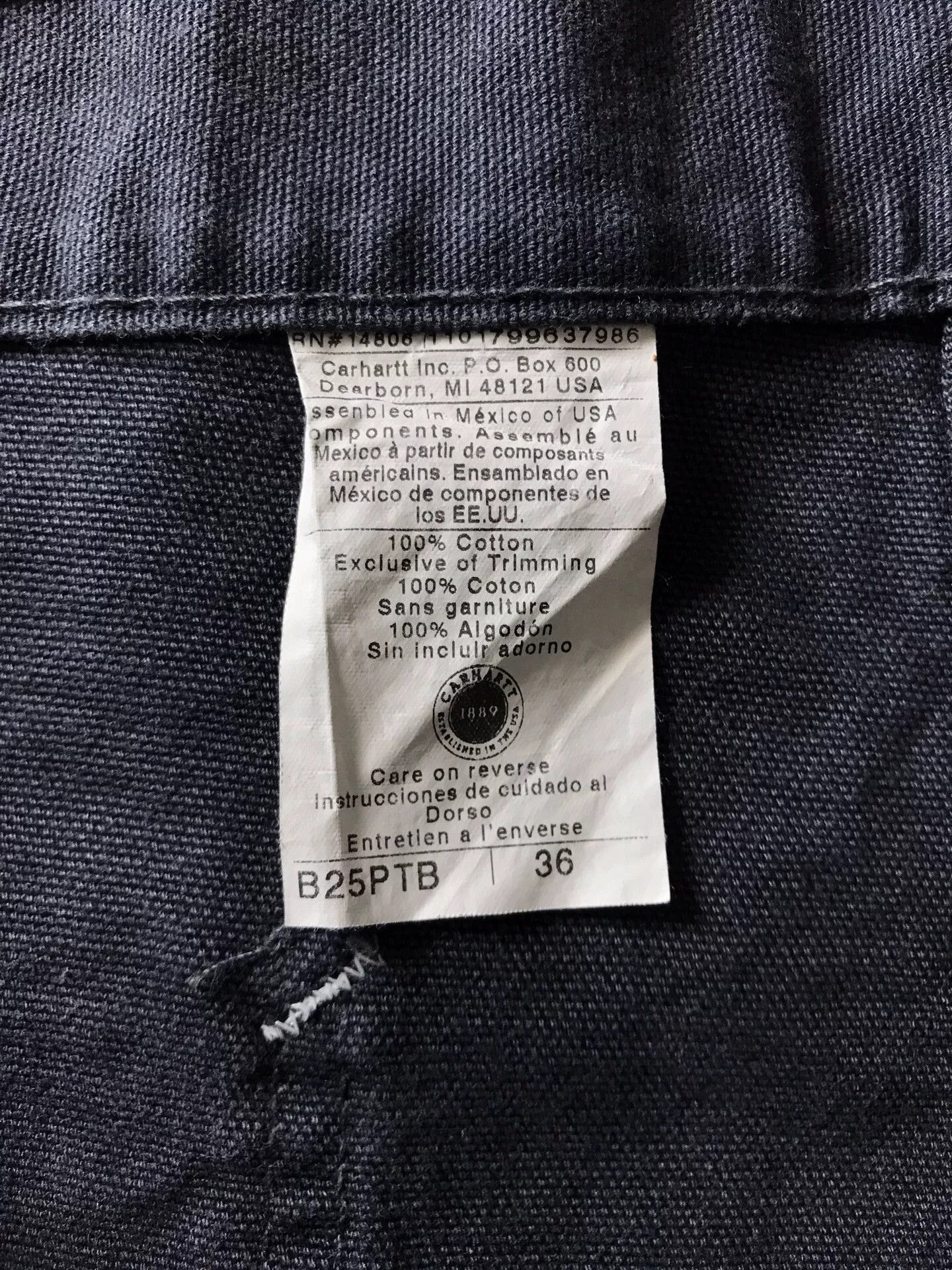 Carhartt Carhartt B25 PTB Washed Canvas Shorts Size US 36 / EU 52 - 9 Thumbnail