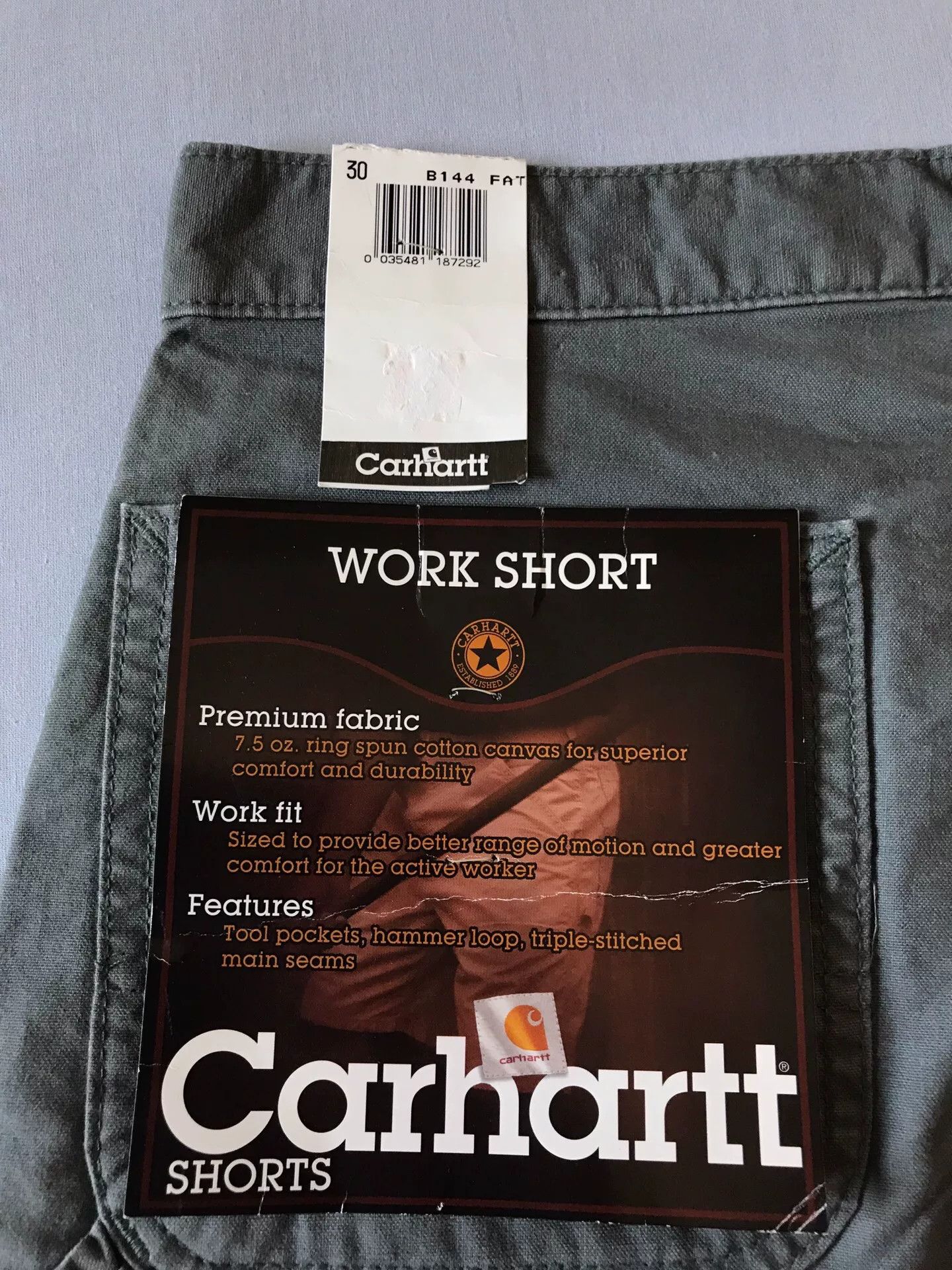 Carhartt Carhartt B144 FAT W30 Gray Shorts Size US 30 / EU 46 - 8 Thumbnail