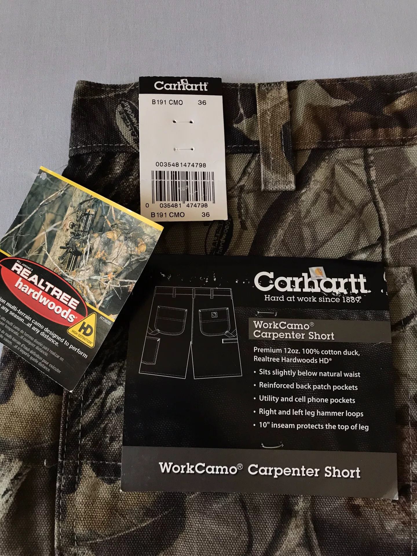 Carhartt Carhartt x Realtree B191 CMO Cargo Shorts Size US 36 / EU 52 - 8 Thumbnail
