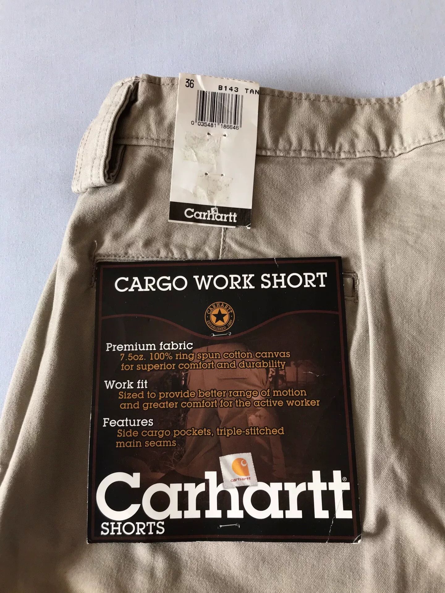 Carhartt Carhartt B143 Tan W36 Cargo Shorts Size US 36 / EU 52 - 8 Thumbnail