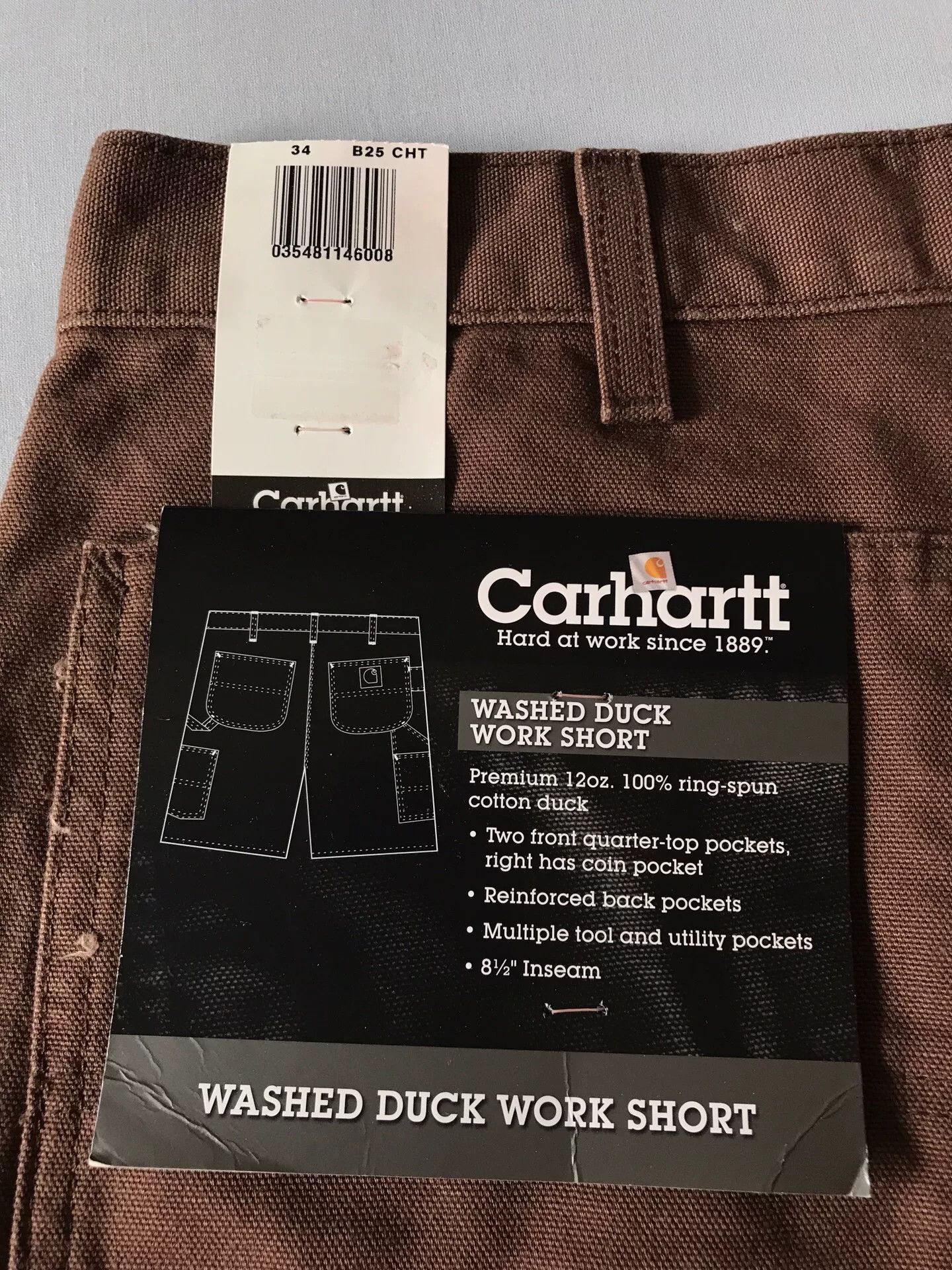 Carhartt Carhartt B25 CHT Work Shorts Size US 34 / EU 50 - 8 Thumbnail