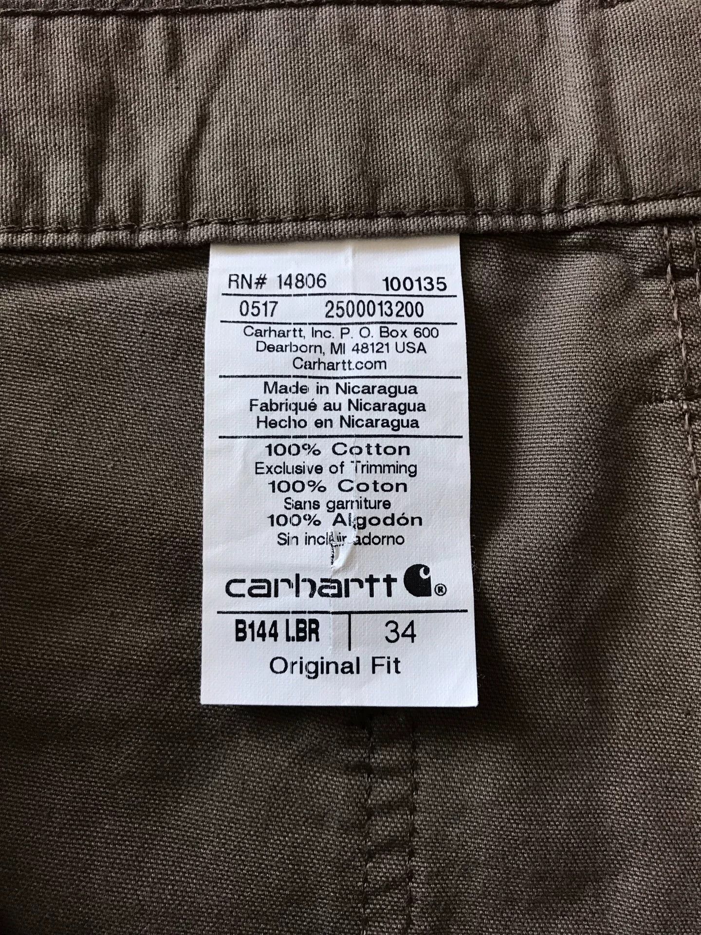 Carhartt Carhartt B144 LBR Washed Canvas Shorts Size US 34 / EU 50 - 8 Thumbnail