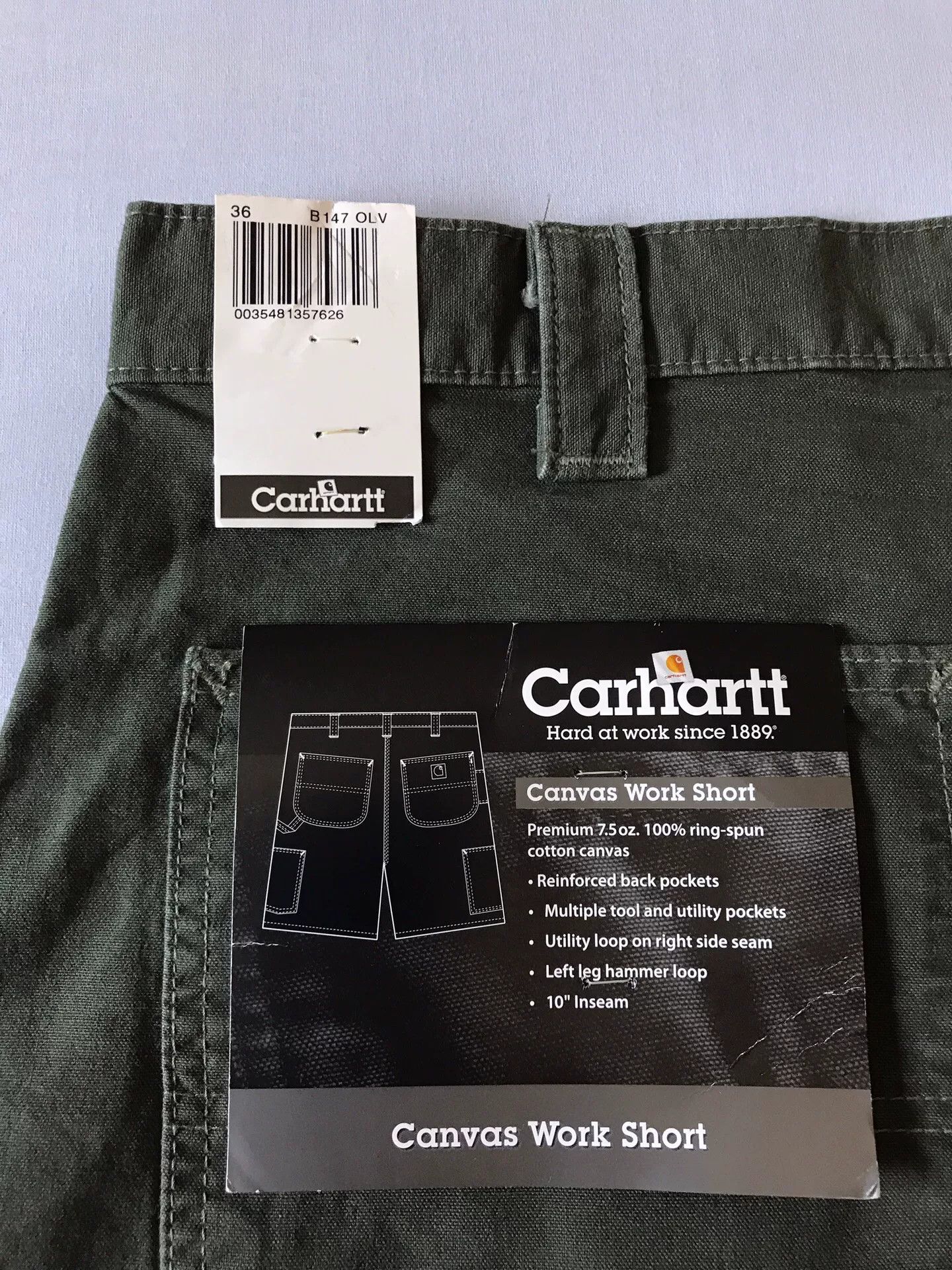 Carhartt Carhartt B147 W36 Canvas Work Shorts Size US 36 / EU 52 - 8 Thumbnail