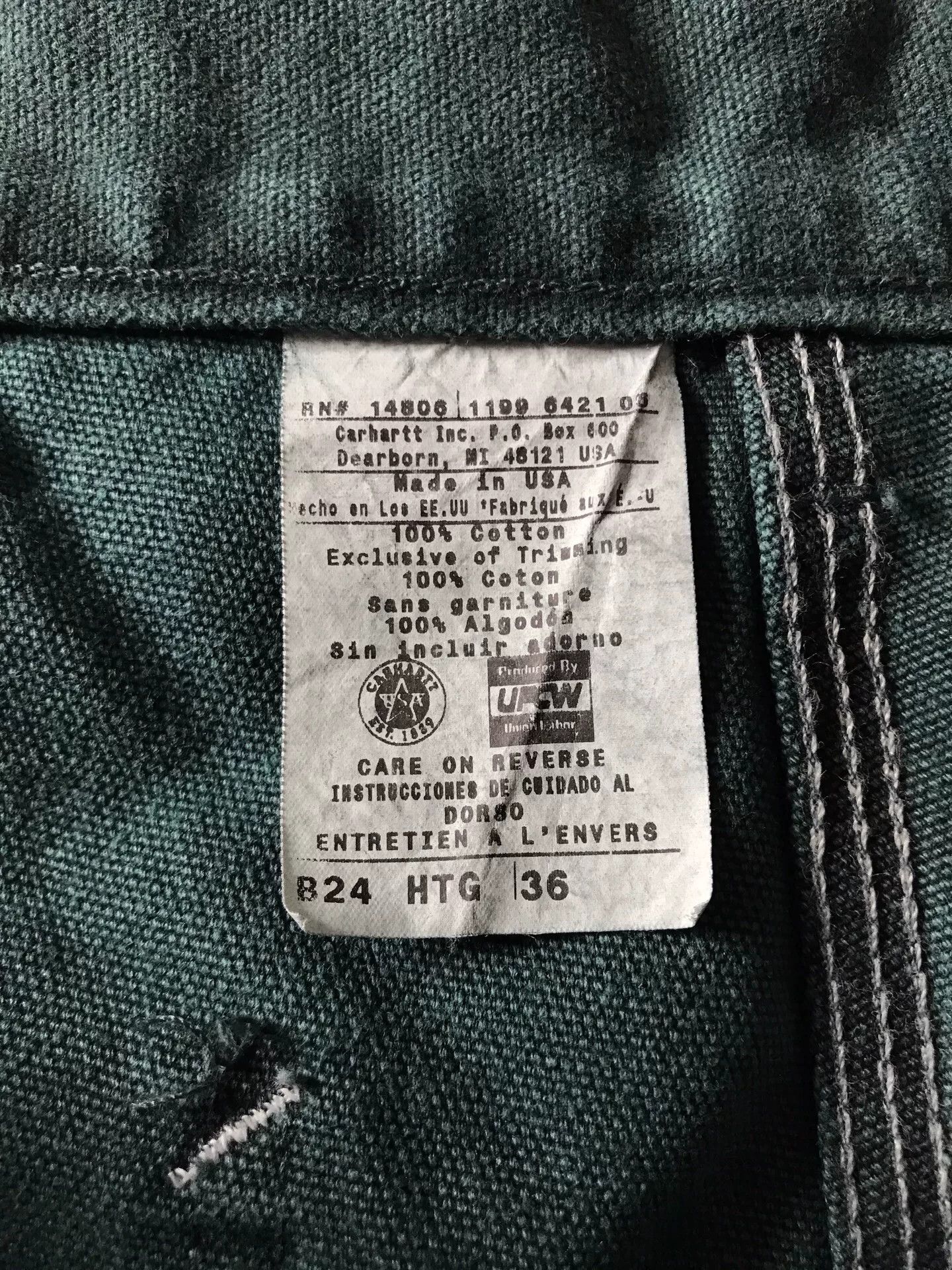 Carhartt Carhartt B24 HTG Hunter Green Work Shorts Size US 36 / EU 52 - 9 Thumbnail