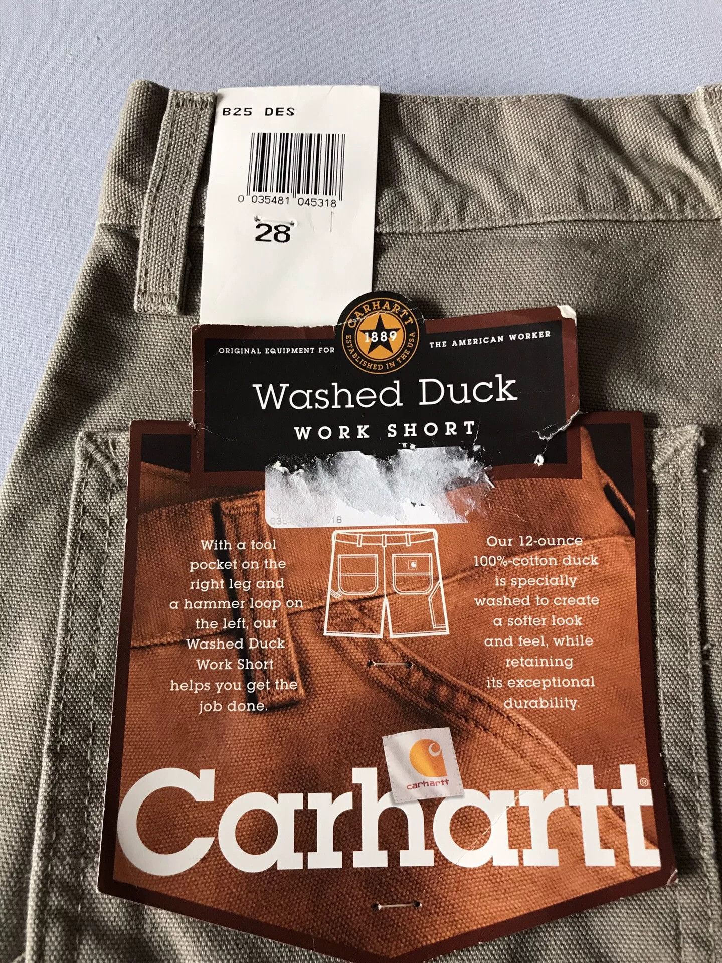 Carhartt Carhartt B25 Desert Washed Canvas Shorts Size US 28 / EU 44 - 8 Thumbnail