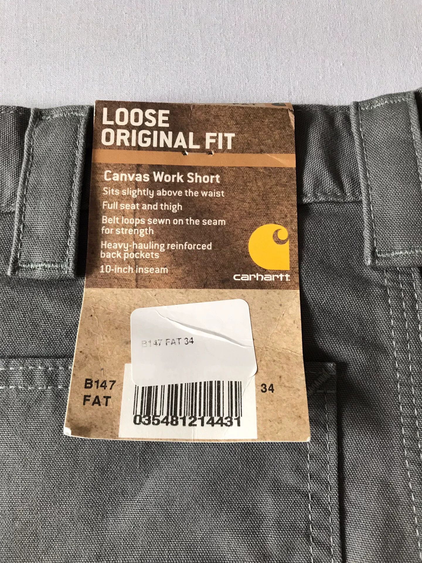 Carhartt Carhartt B147 Washed Canvas Work Shorts Size US 34 / EU 50 - 8 Thumbnail