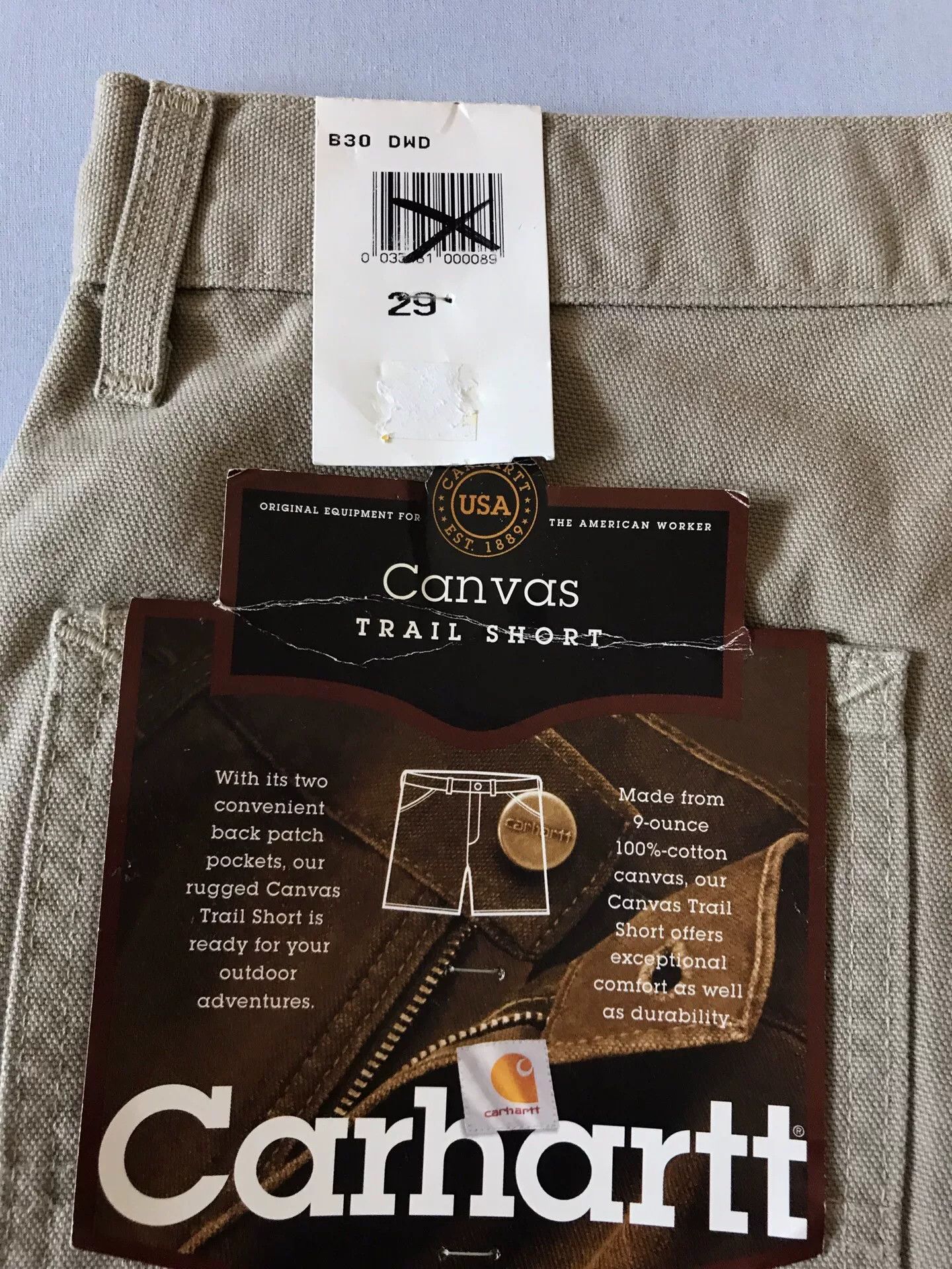 Carhartt Carhartt B30 DWD Cargo Shorts W29 Size US 29 - 8 Thumbnail