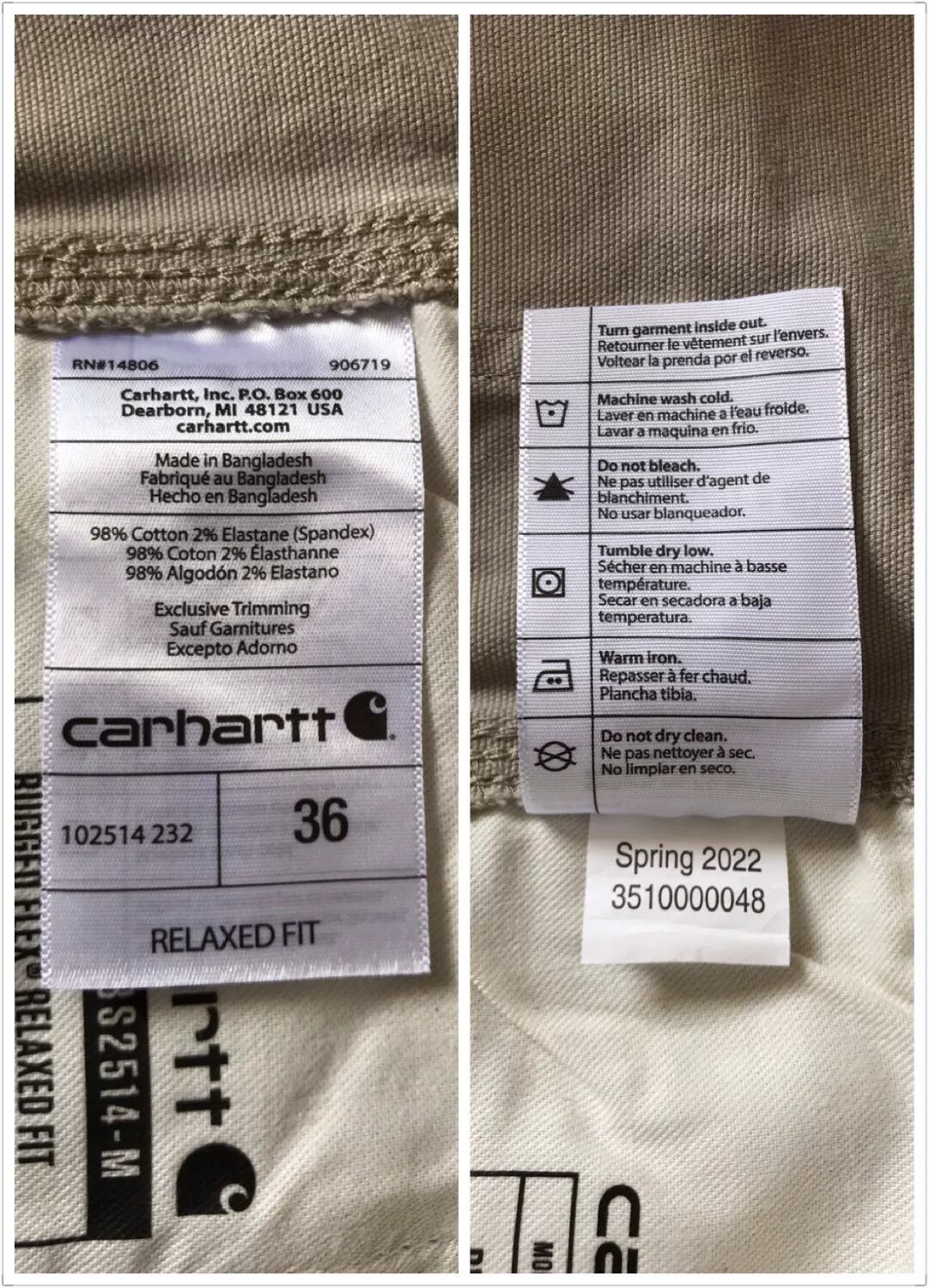Carhartt Carhartt 102514 W36 Work Shorts Size US 36 / EU 52 - 9 Thumbnail