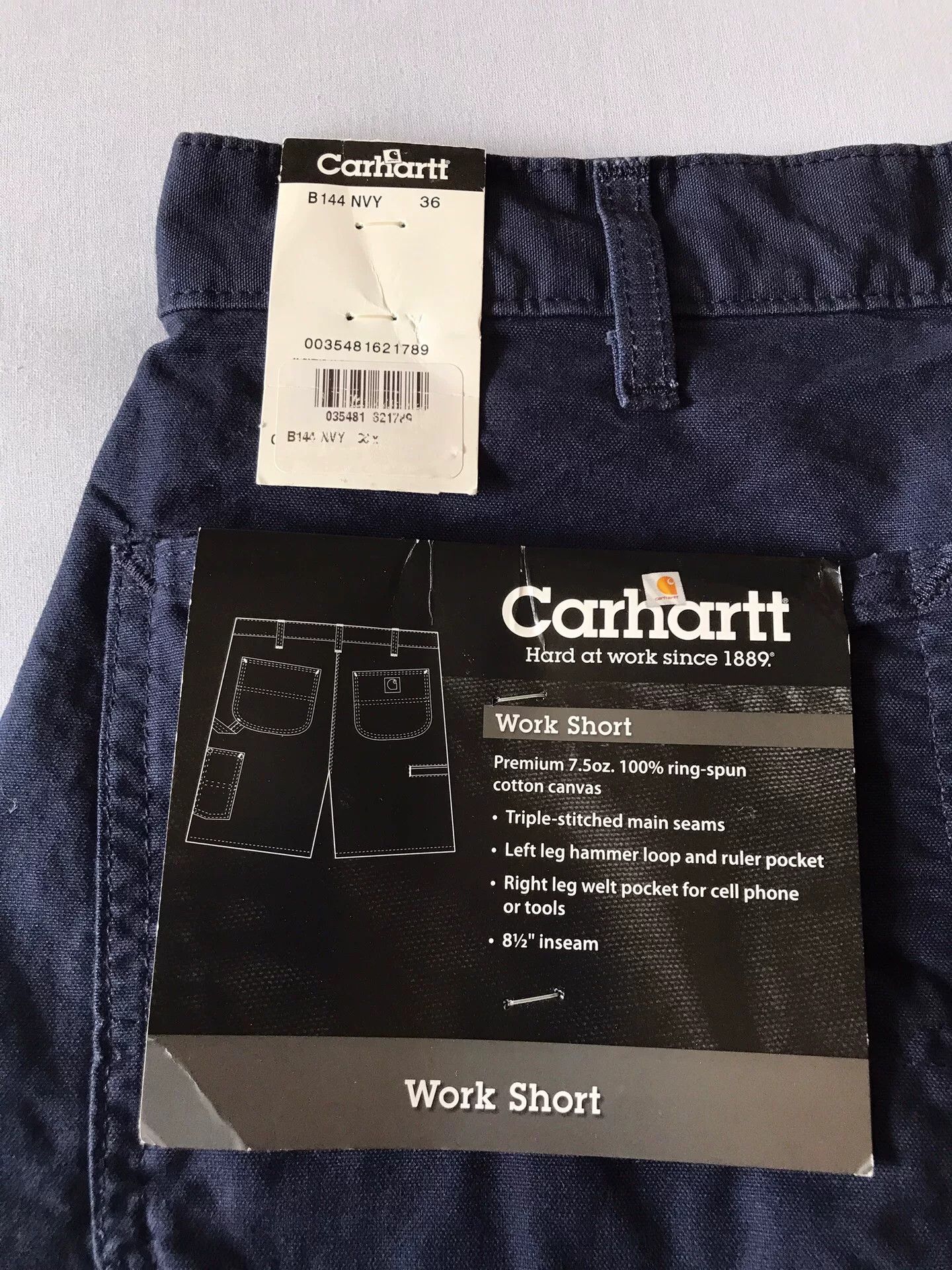 Carhartt Carhartt B144 Navy Work Short W36 Size US 36 / EU 52 - 8 Thumbnail