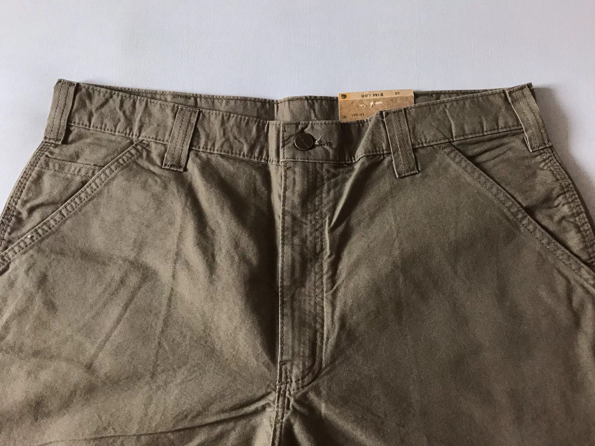 Carhartt Carhartt B144 LBR Washed Canvas Shorts Size US 36 / EU 52 - 4 Thumbnail